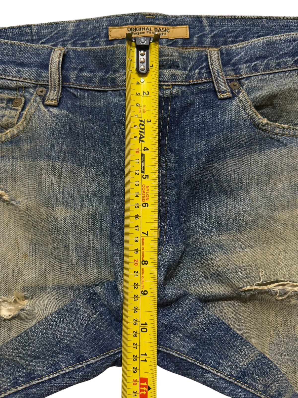 Uniqlo Vintage Y2K Japanese Uniqlo Mud Wash Distressed Wide Leg Size US 34 / EU 50 - 10 Thumbnail
