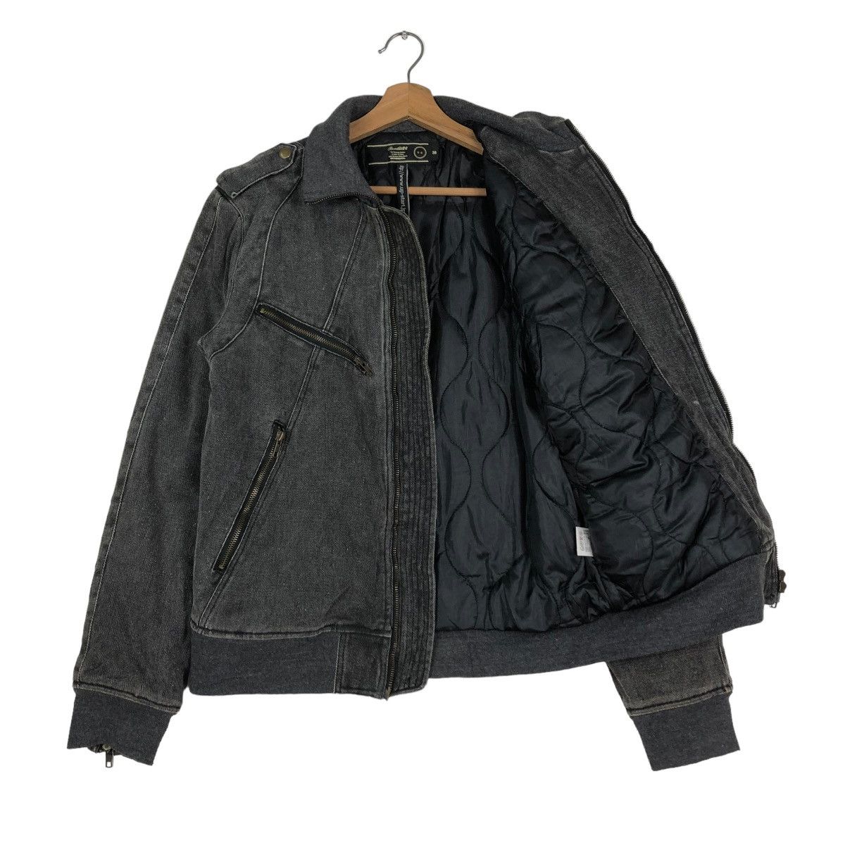 Hysteric Glamour 🔥VINTAGE BIKER JACKET BRTHBREATH MULTI ZIPPER POCKETS Size US M / EU 48-50 / 2 - 13 Thumbnail