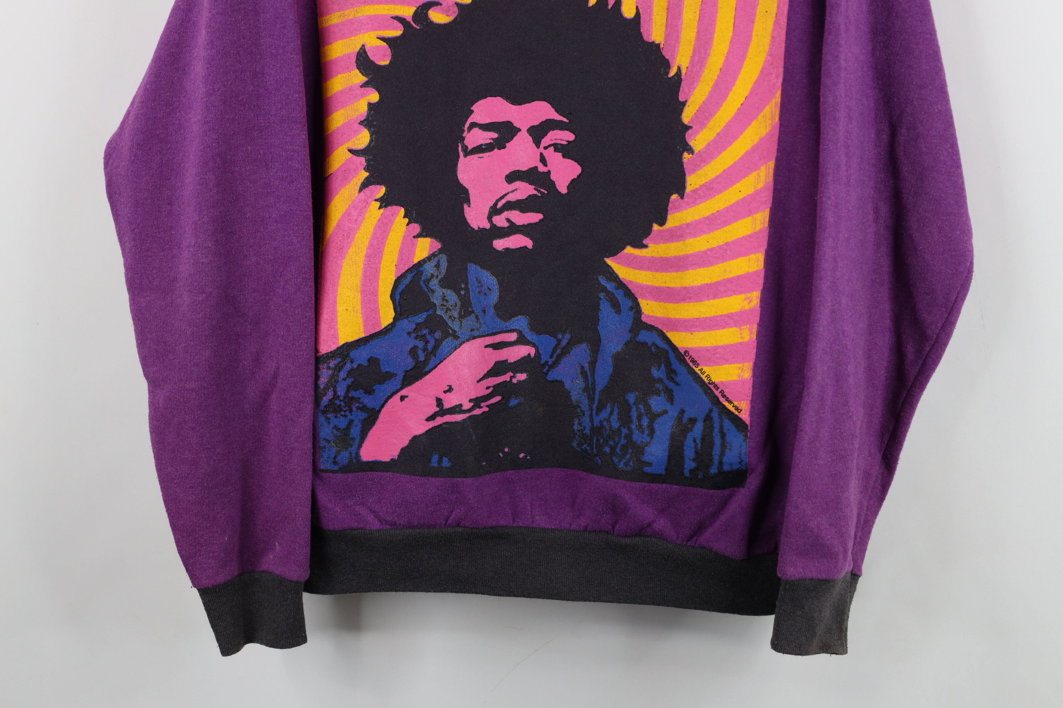 Vintage Vintage 80s Jimi Hendrix Experience Band Ringer Sweatshirt Size XXL / US 16-18 / IT 52-54 - 3 Thumbnail