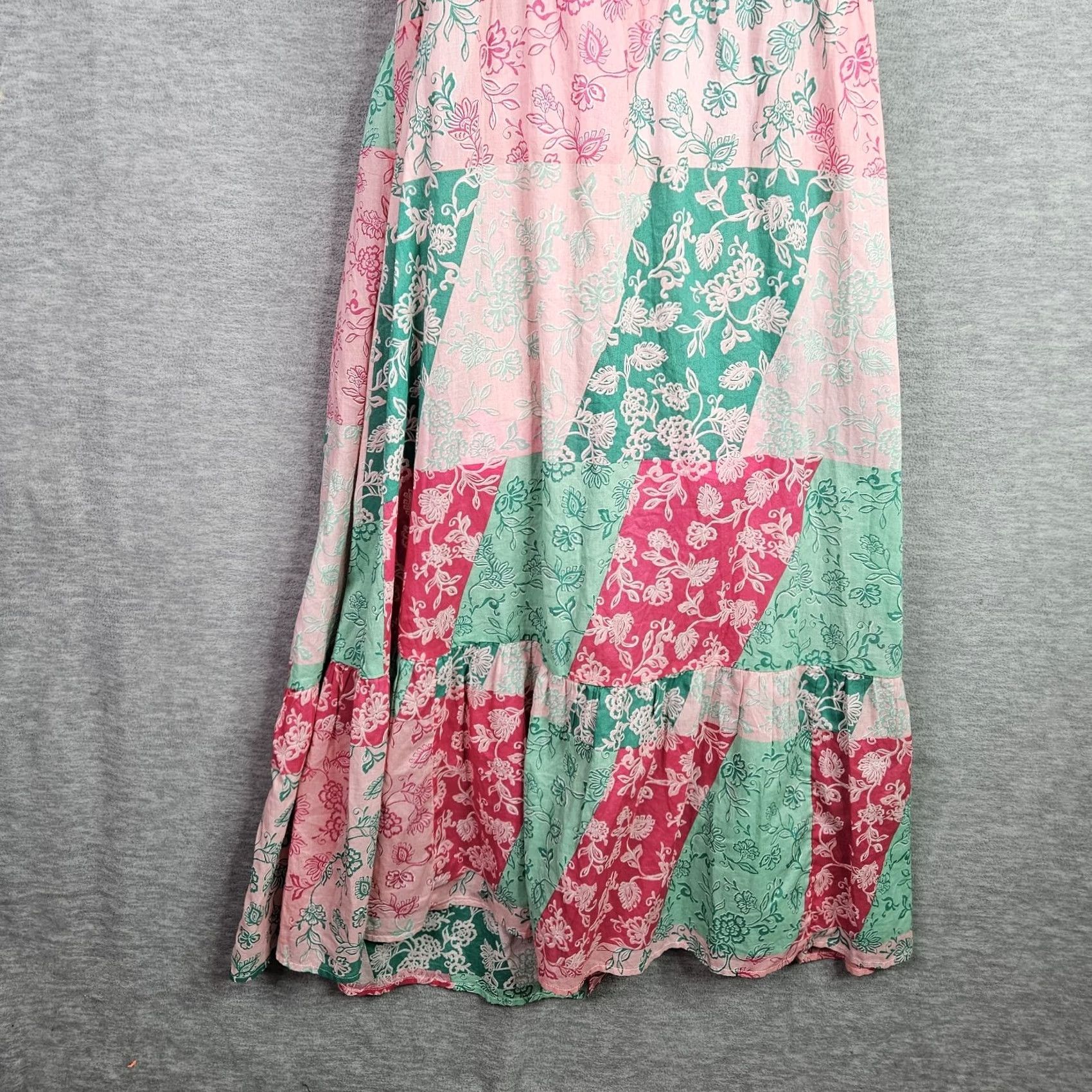 J.Crew J.CREW Women's Patchwork Floral Maxi Dress Spaghetti Strap Cover Up Size S Multicolor Size S / US 4 / IT 40 - 3 Thumbnail
