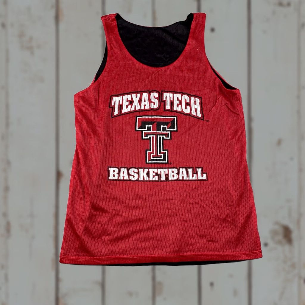 Vintage VINTAGE Texas Tech Reversible Red & Black Basketball Jersey Shirt Large Lightweight Size US L / EU 52-54 / 3 - 1 Thumbnail