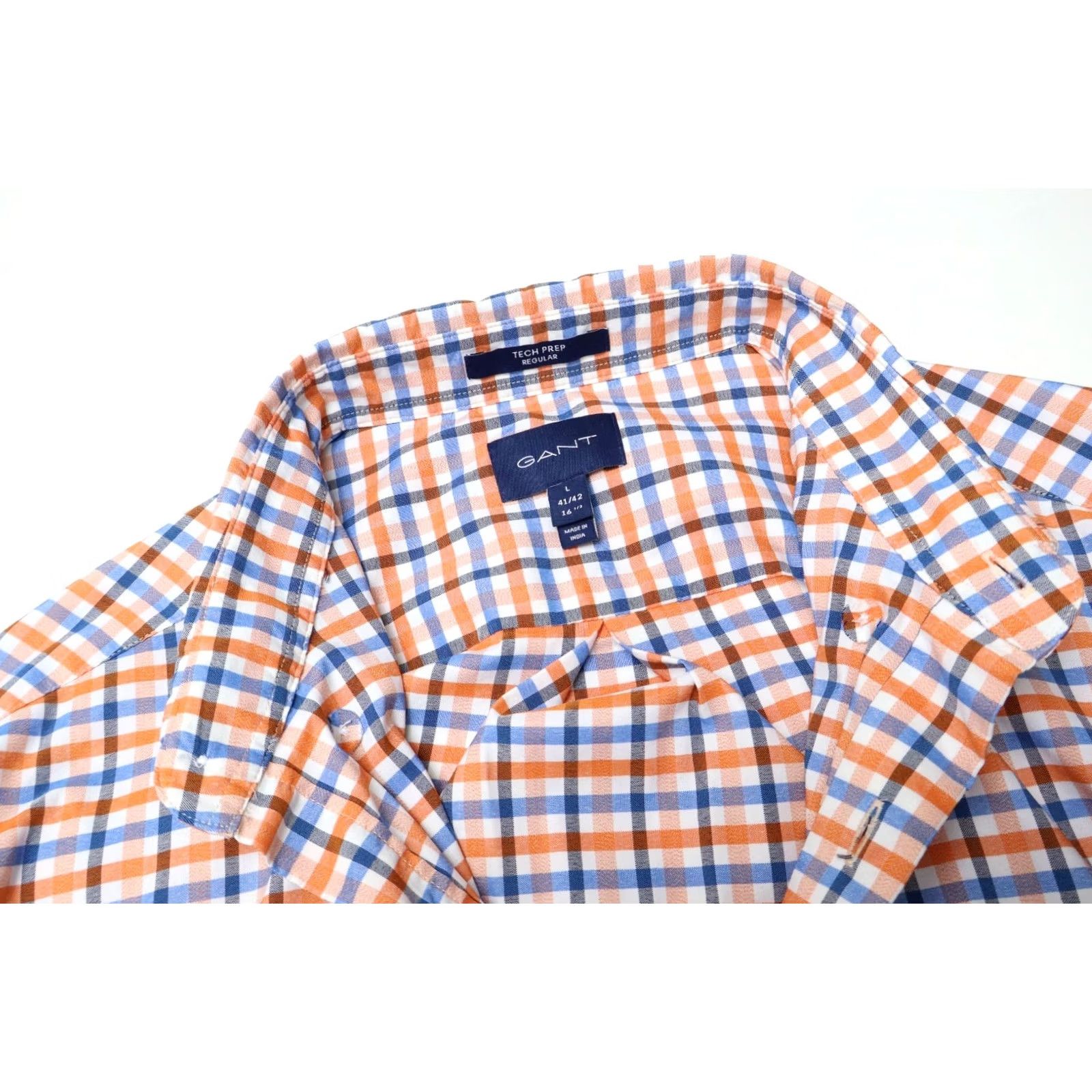 Gant GANT Tech Prep Regular Shirt Men Large Multicolor Check Long Sleeve Button-Up Size US L / EU 52-54 / 3 - 4 Thumbnail