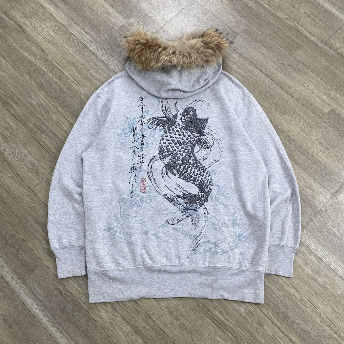 Japanese Brand 2000s Bullet Noise Koi Kmrii Lgb Goa Ifsixwasnine Fur Hoodie Size US L / EU 52-54 / 3 - 13 Thumbnail