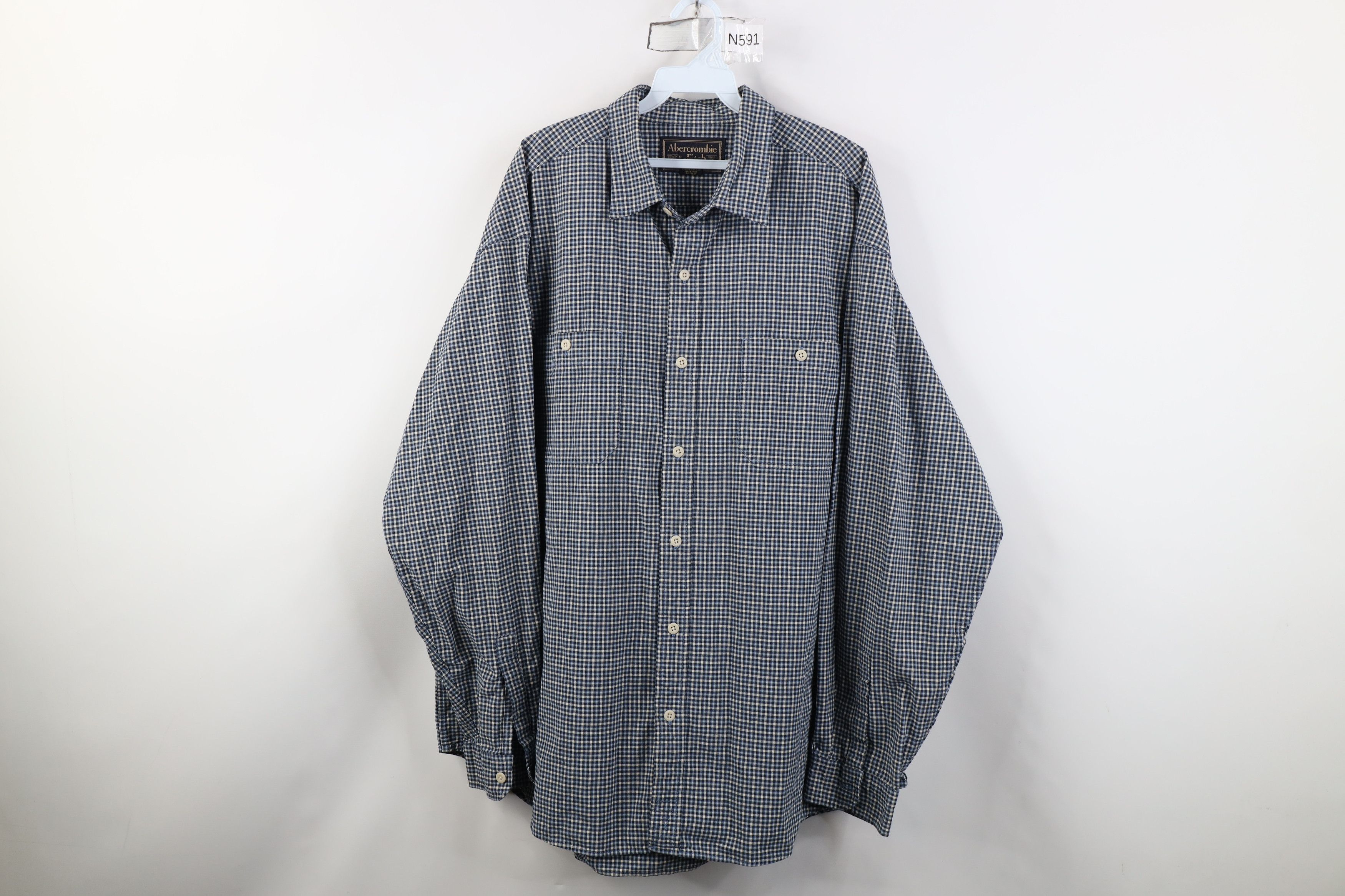 Abercrombie & Fitch Vintage 90s Abercrombie & Fitch Baggy Collared Button Shirt Size US XL / EU 56 / 4 - 1 Thumbnail