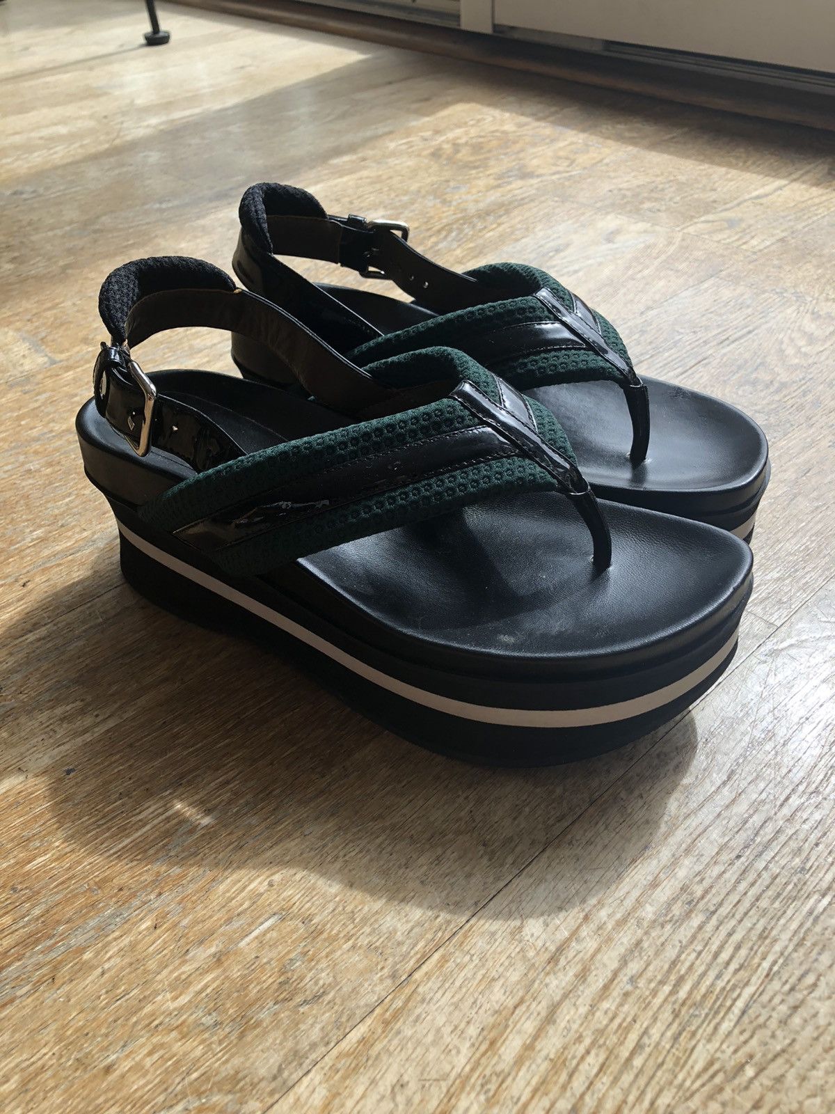 MARNI LEATHER HEEL CLOTH PLAIN QUALITY PLATFORM SANDALS SHOE