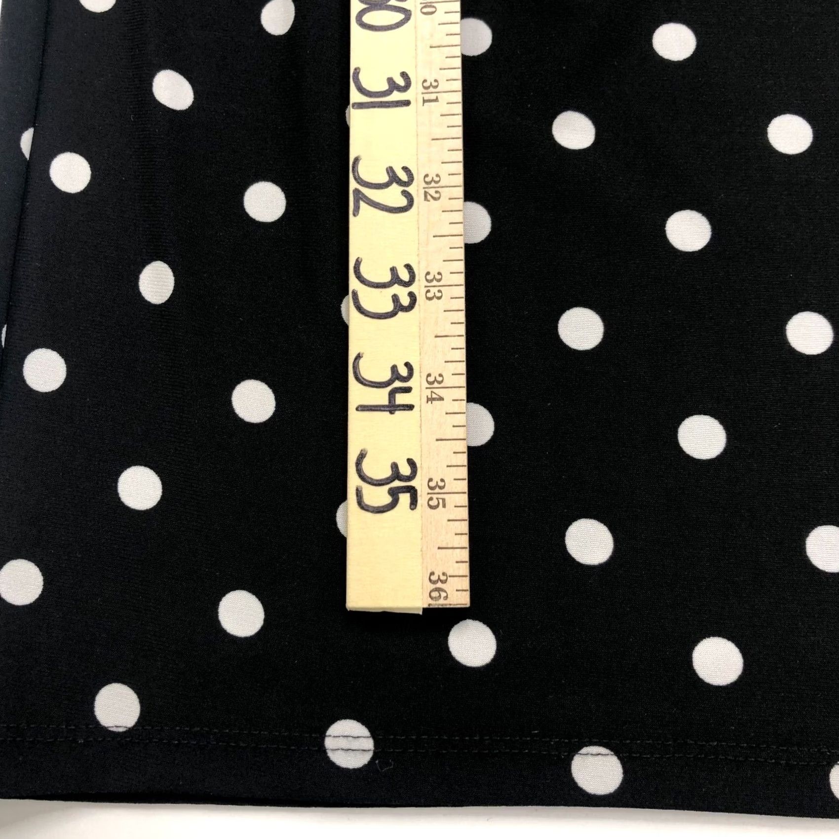 Ralph Lauren Lauren Ralph Lauren V-Neck Faux Wrap Sheath Knee Length Dress Polka Dot 12 Black Womens Sleeveless Casual KS Size XL / US 12-14 / IT 48-50 - 3 Thumbnail