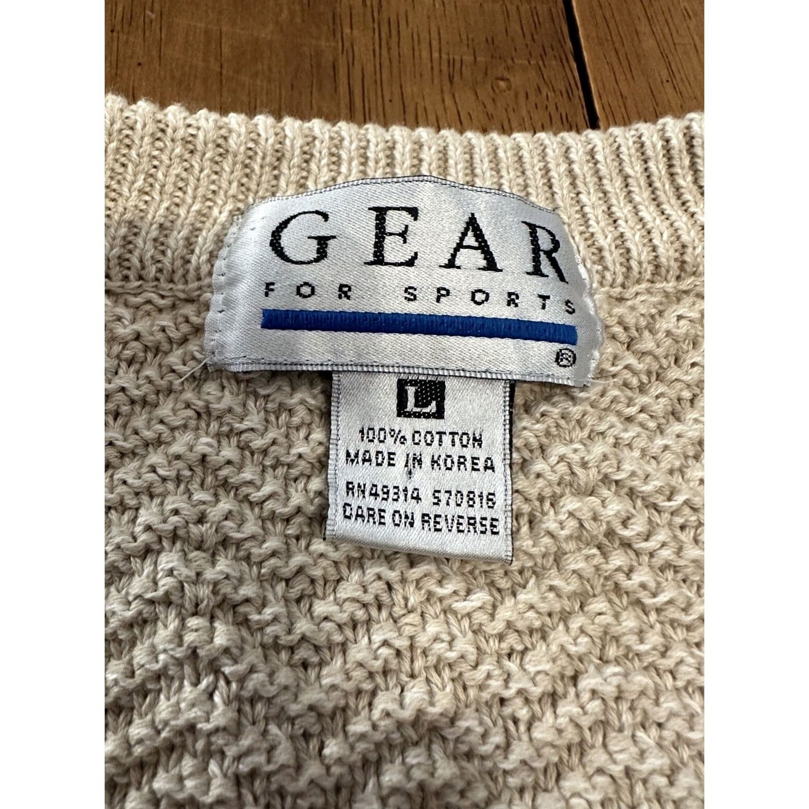Vintage VINTAGE Gear for Sport Stanford University Sweater Vest Large 90s Beige Sports Mens Size US L / EU 52-54 / 3 - 3 Thumbnail
