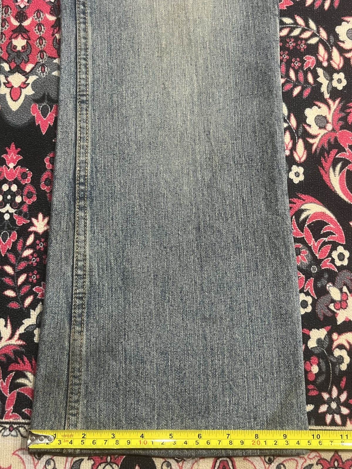 If Six Was Nine Japan Edge Rupert Spider Web Distressed Studded Flare Jeans Size US 34 / EU 50 - 15 Thumbnail