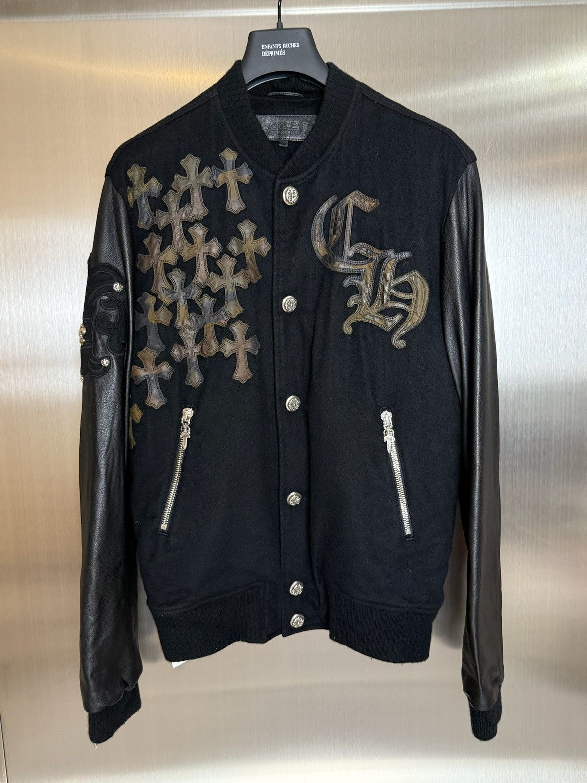 Chrome Hearts Rare Varsity Camo Patches Letterman Jacket Size US M / EU 48-50 / 2 - 1 Thumbnail