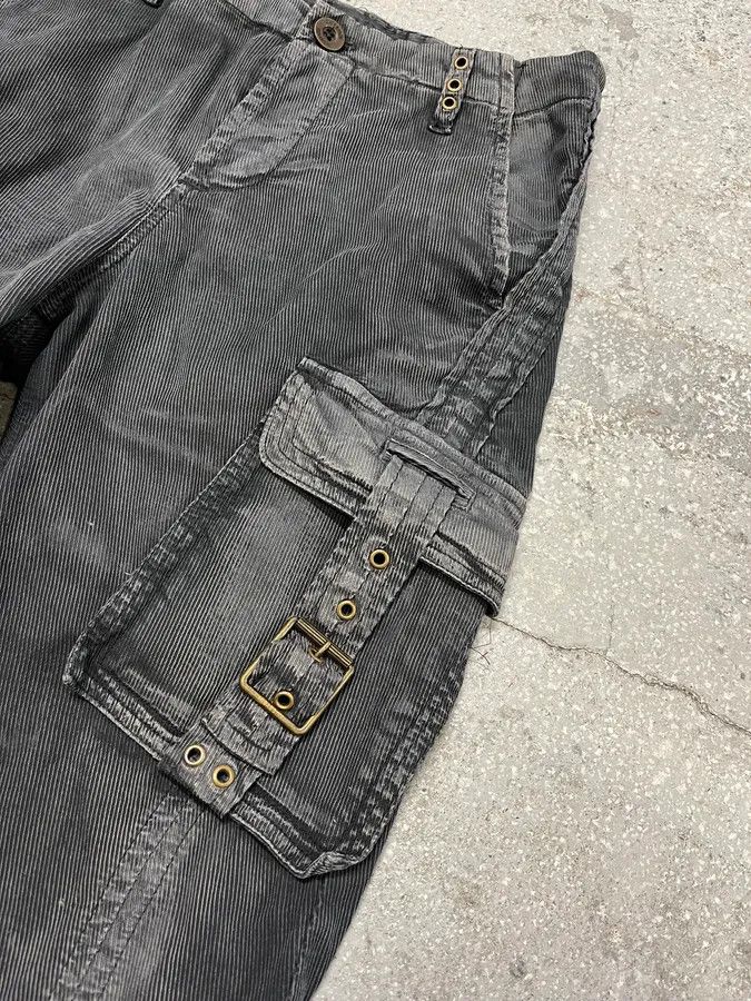 Just Cavalli × Vintage AW2005 Cavalli Grey Obscure Multi Pockets Cargo Pants Size 24" / US 00 / IT 34 - 4 Thumbnail
