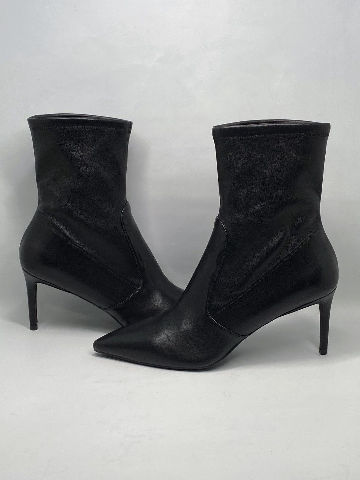 Stuart Weitzman Linsi 75 Leather Sock Bootie size 11