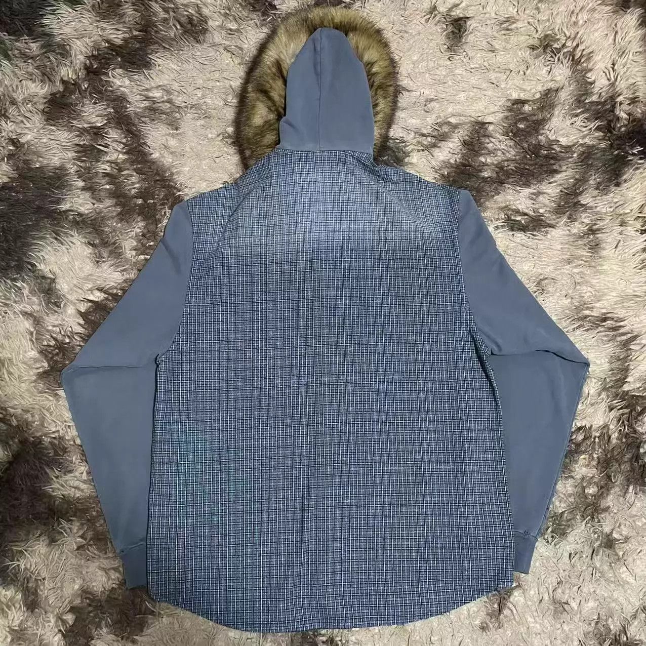 Balenciaga Balenciaga 25 Winter M Fur Collar Plaid Shirt Size US M / EU 48-50 / 2 - 2 Thumbnail
