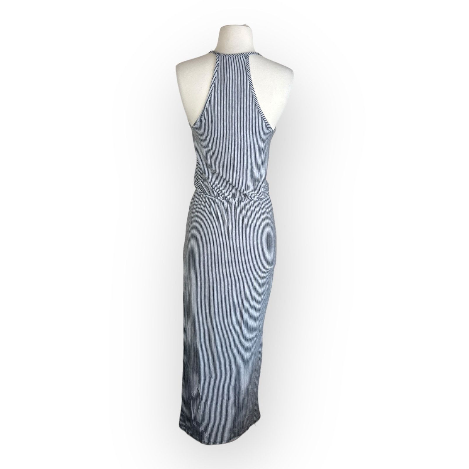 Kohl's Olivia Rae Gray and Black Striped Maxi Dress - NWT Size M / US 6-8 / IT 42-44 - 3 Thumbnail