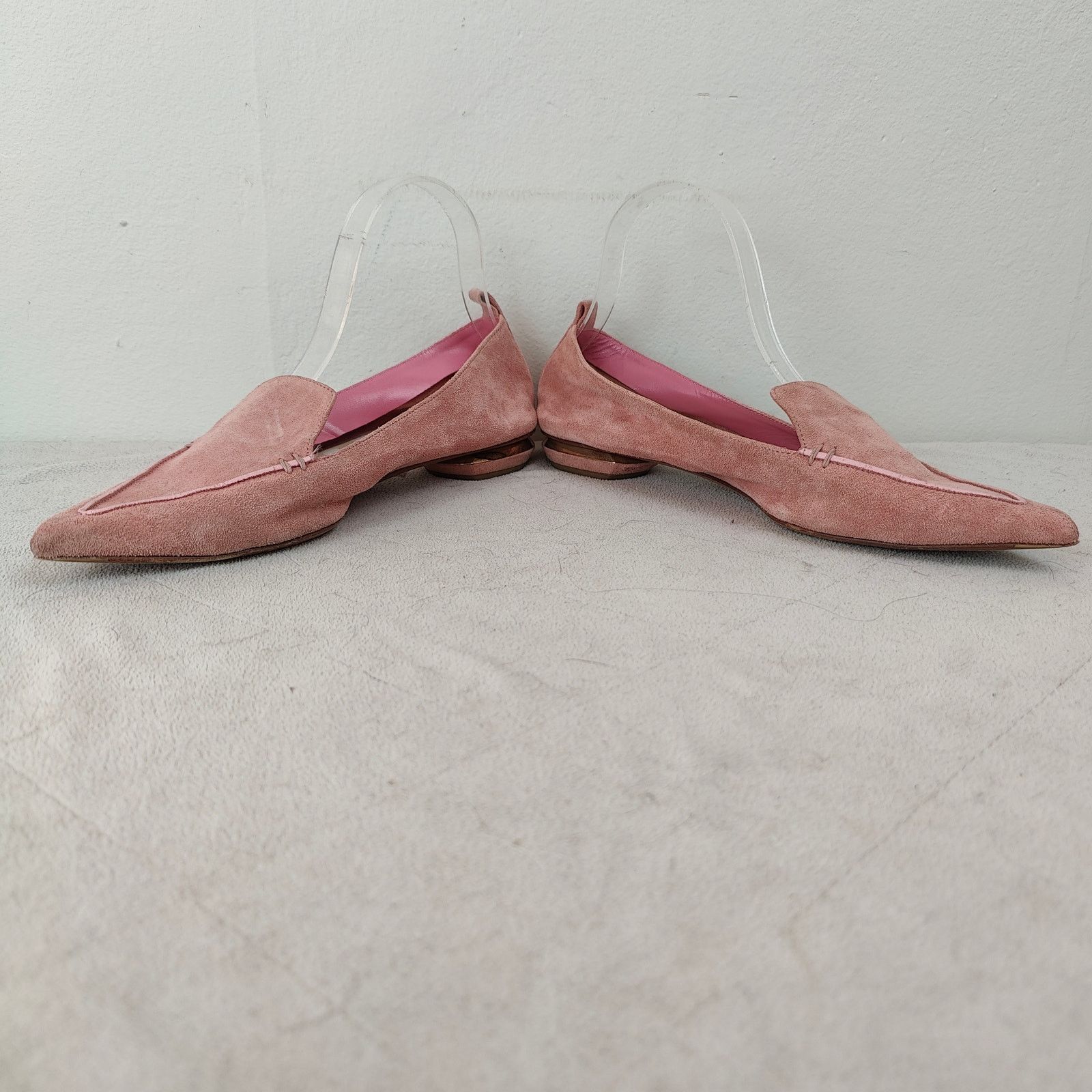 Other Nicholas Kirkwood Pink Suede Flats 40.5 10.5 Pointed Toe Size US 10.5 / IT 40.5 - 3 Thumbnail