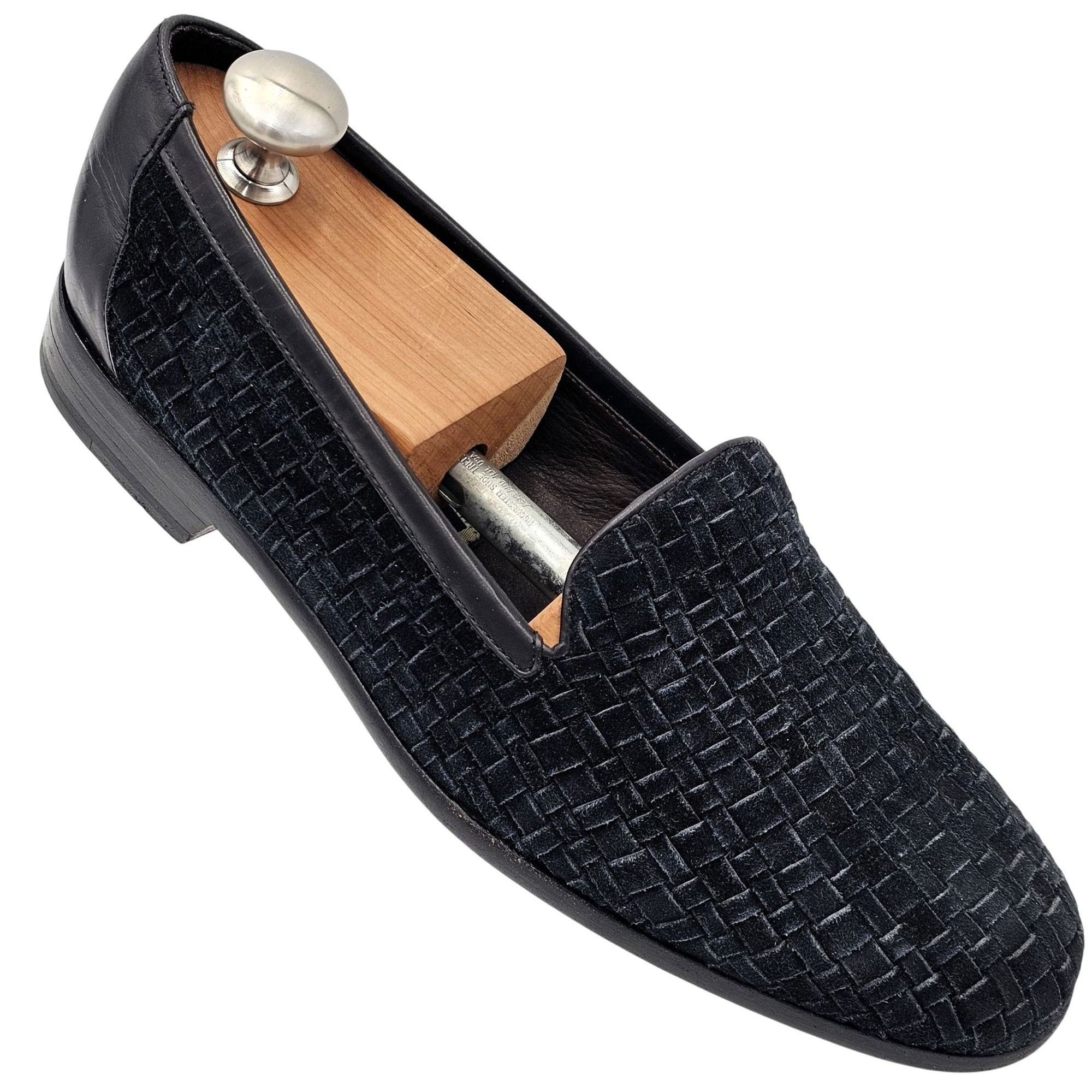 Bragano × Cole Haan Vintage Bragano Italy Woven Black Suede Dress Shoes Mens 7.5 Size US 7.5 / EU 40-41 - 12 Thumbnail