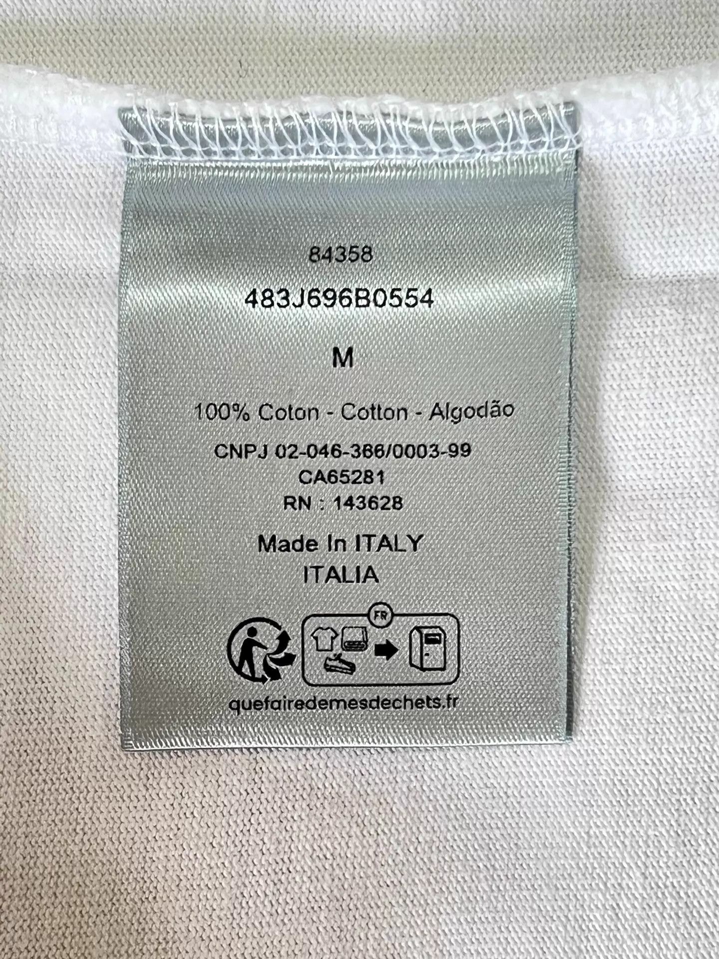 Dior Dior White Short-Sleeve T-Shirt Green Embroidered Logo M Size US M / EU 48-50 / 2 - 7 Thumbnail