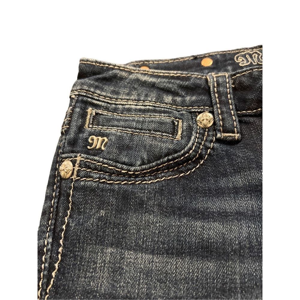 Miss Sixty MISS ME Rhinestones embroidered capri jeans Size 27" / US 4 / IT 40 - 6 Thumbnail