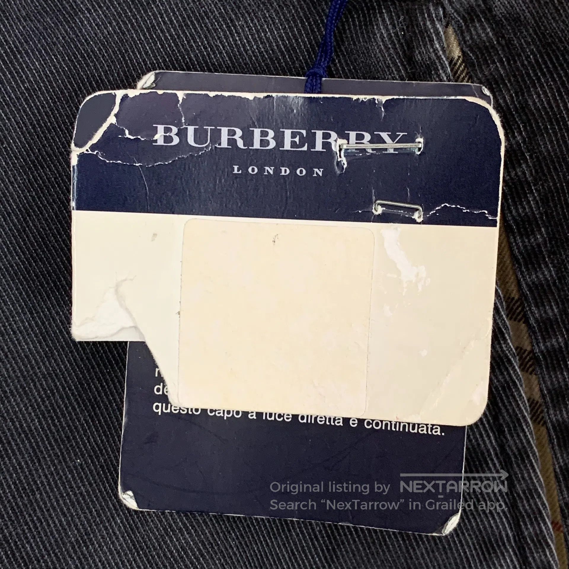 Burberry Burberry Black-grey washed vintage cotton denim trousers| Size US 38 / EU 54 - 9 Thumbnail