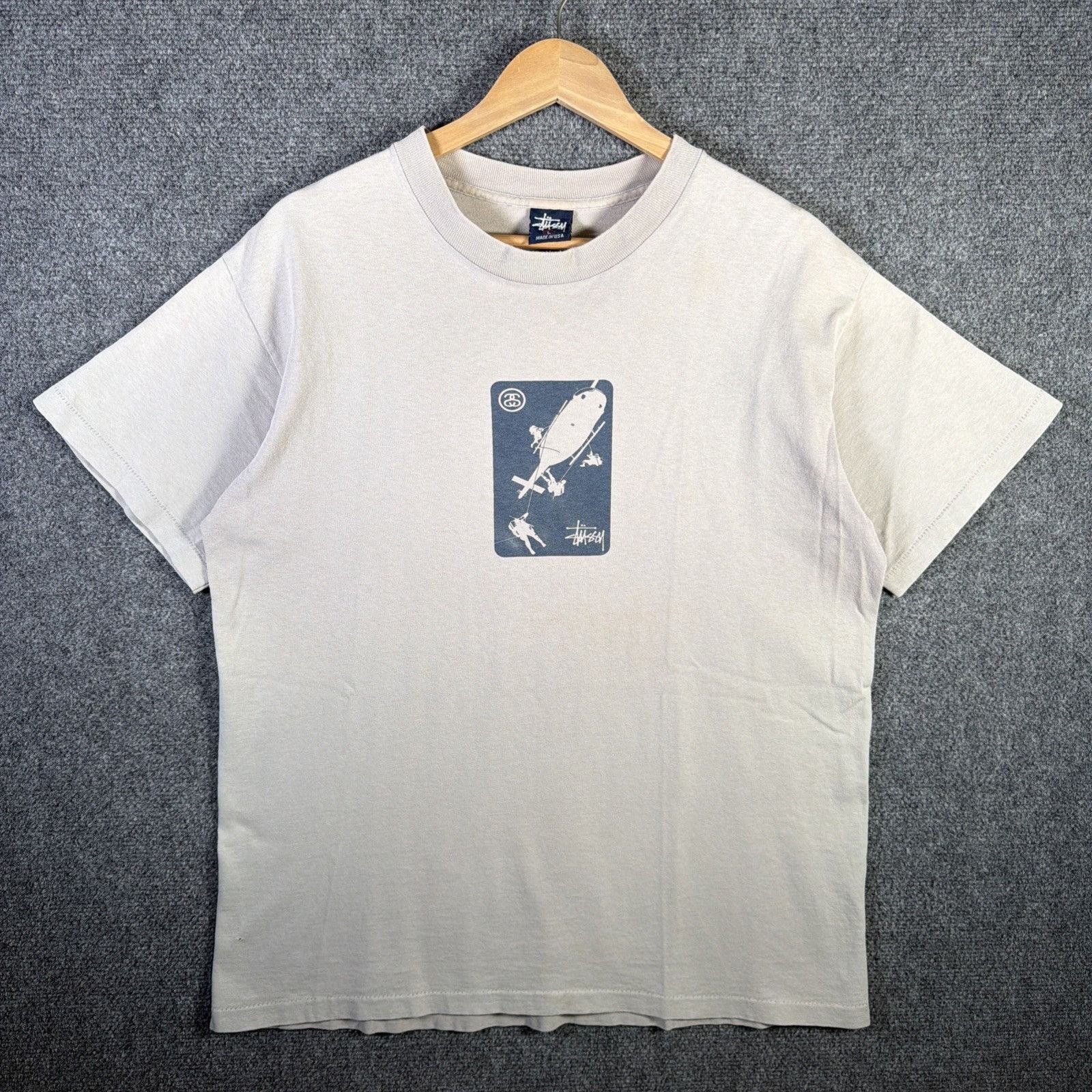 Stussy Vintage Stussy Shirt Mens Large Gray 90s Skate Surf Army Size US L / EU 52-54 / 3 - 1 Thumbnail