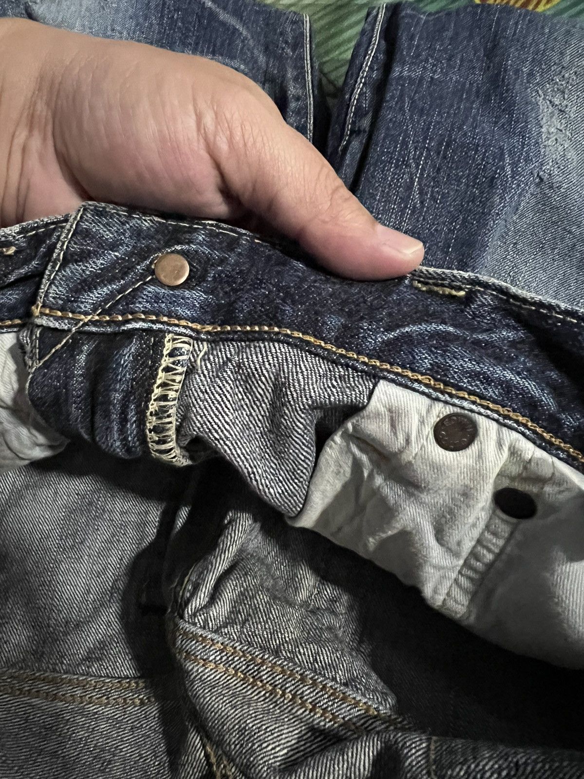 Edwin × If Six Was Nine VINTAGE EDWIN 505s REDLINE DISTRESSED JEANS Size US 29 - 11 Thumbnail