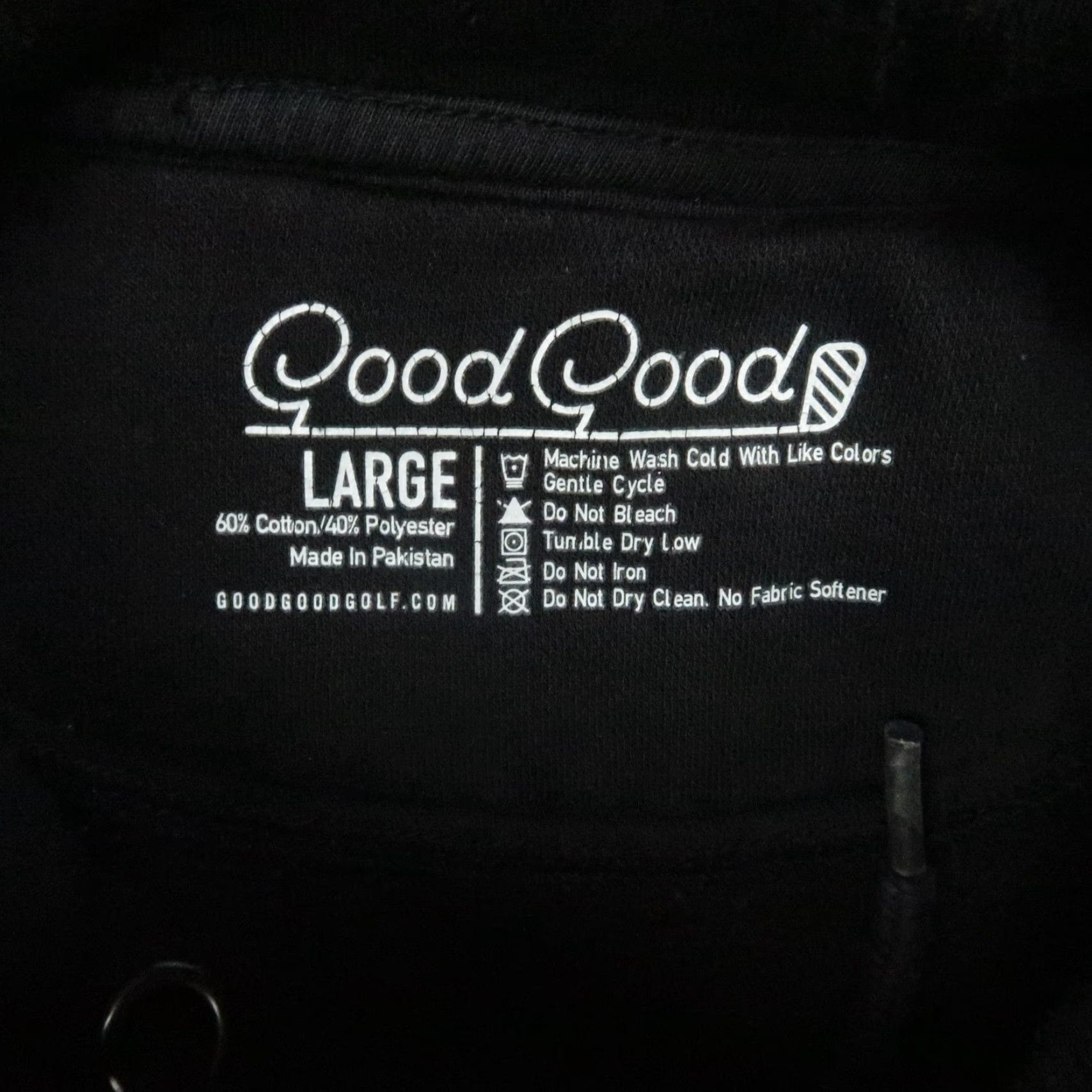 Vintage Good Good Golf Hoodie Mens L Black Pullover Fleece Athletic Size US L / EU 52-54 / 3 - 3 Thumbnail
