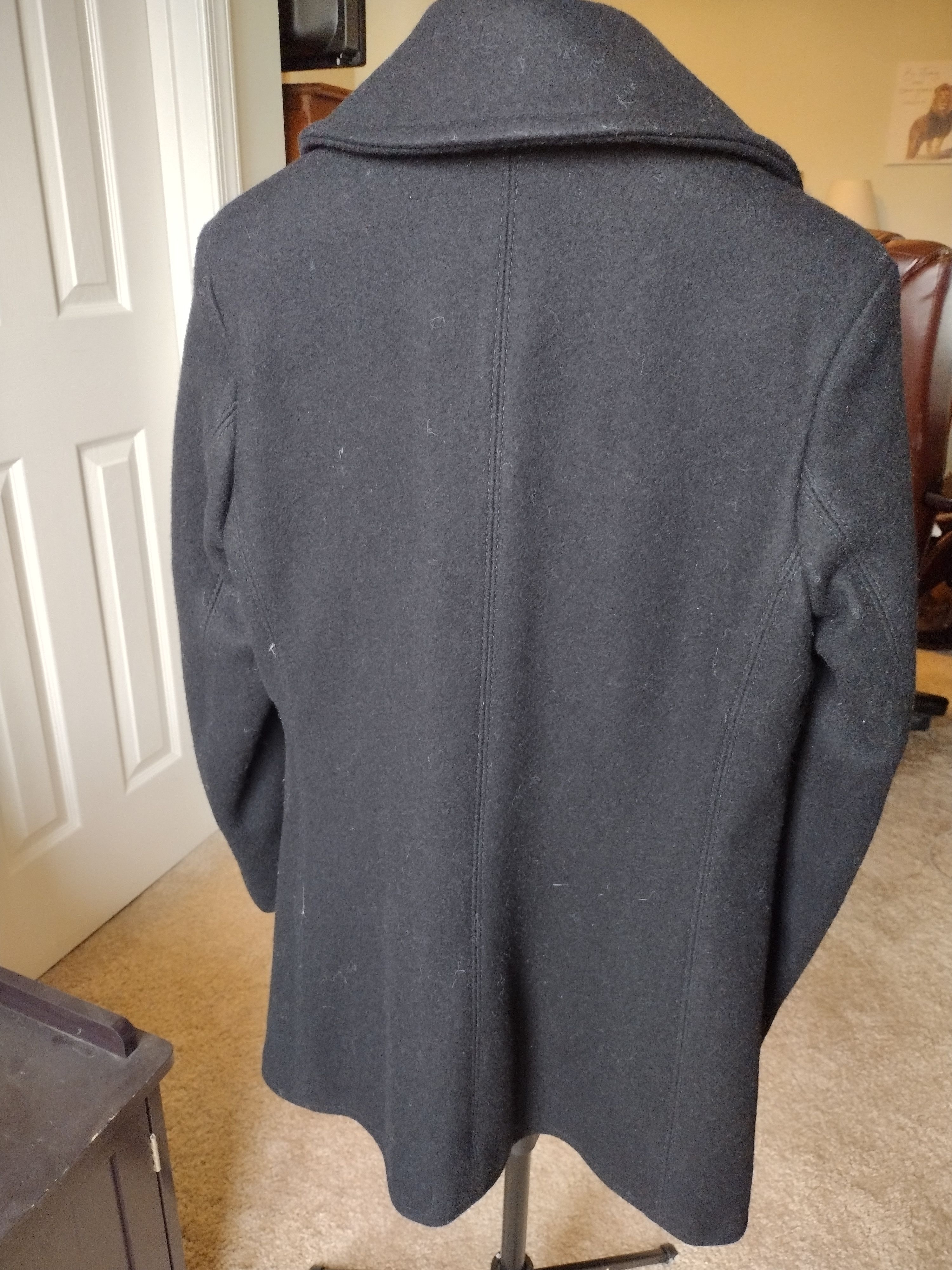 Schott Schott NYC 754W Wool Blend Peacoat Navy Size Small (S) Size S / US 4 / IT 40 - 4 Thumbnail
