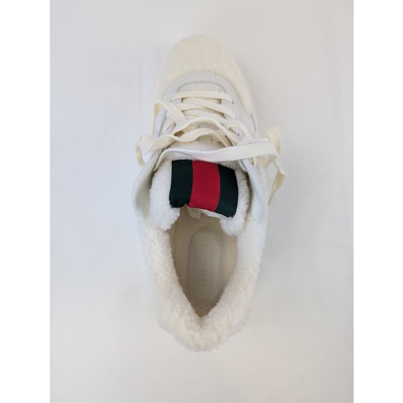 Gucci o1rshd1 Leather Re-Web Sneaker in White Size US 11.5 / EU 44-45 - 18 Thumbnail