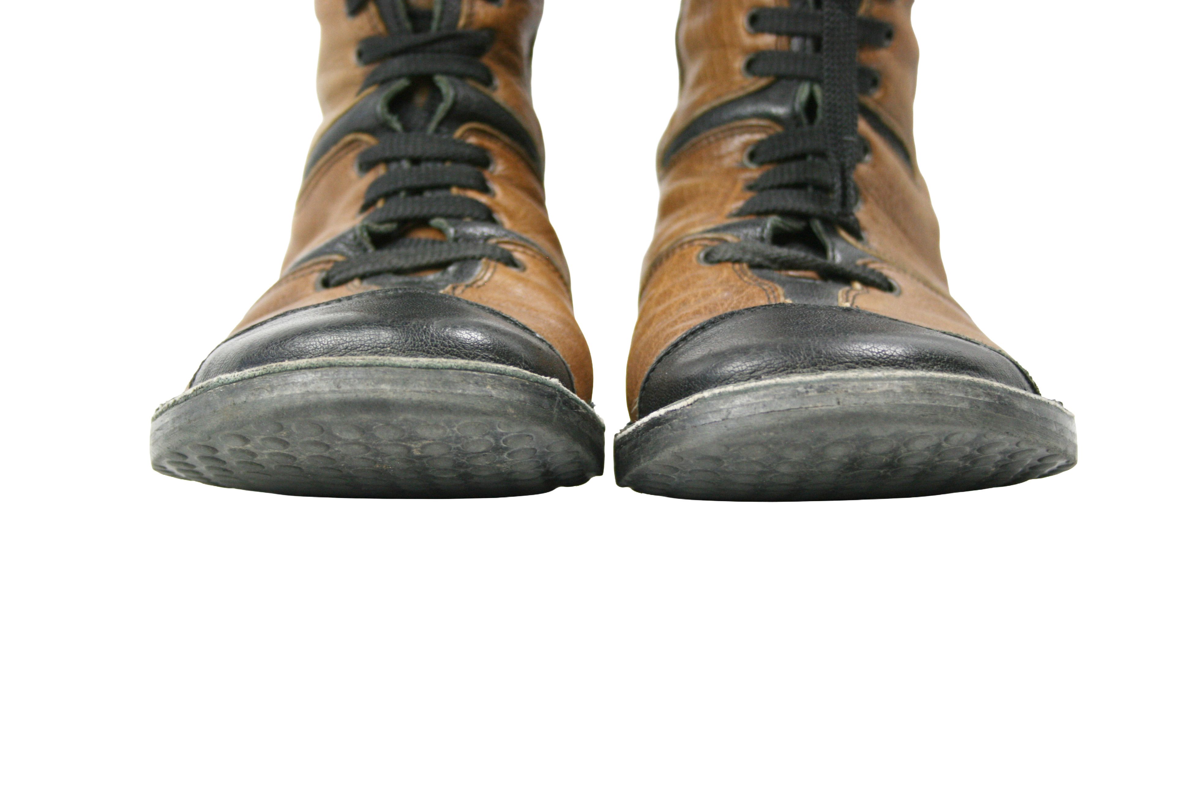 Japanese Brand Bubetti 00S Y2K Avant Garde Crepe Boots Vintage Size US 10.5 / IT 40.5 - 4 Thumbnail