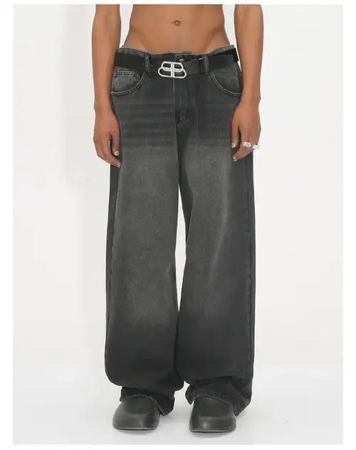 Jean Michiko x Fumie washed faded y2k loose baggy jeans Size US 32 / EU 48 - 1 Thumbnail