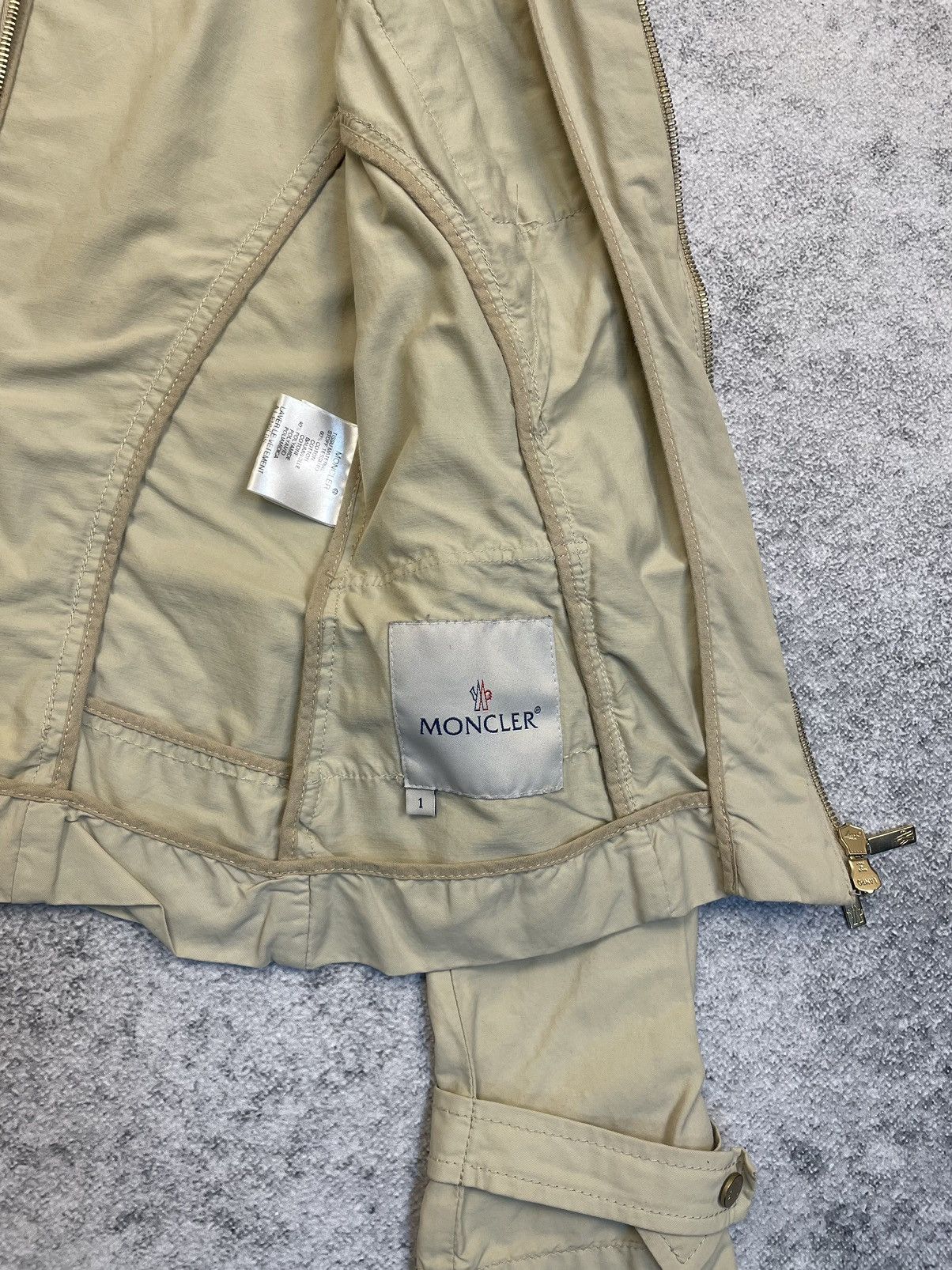 Moncler Vintage Women's Moncler Lightweight Jacket Beige Size S / US 4 / IT 40 - 11 Thumbnail