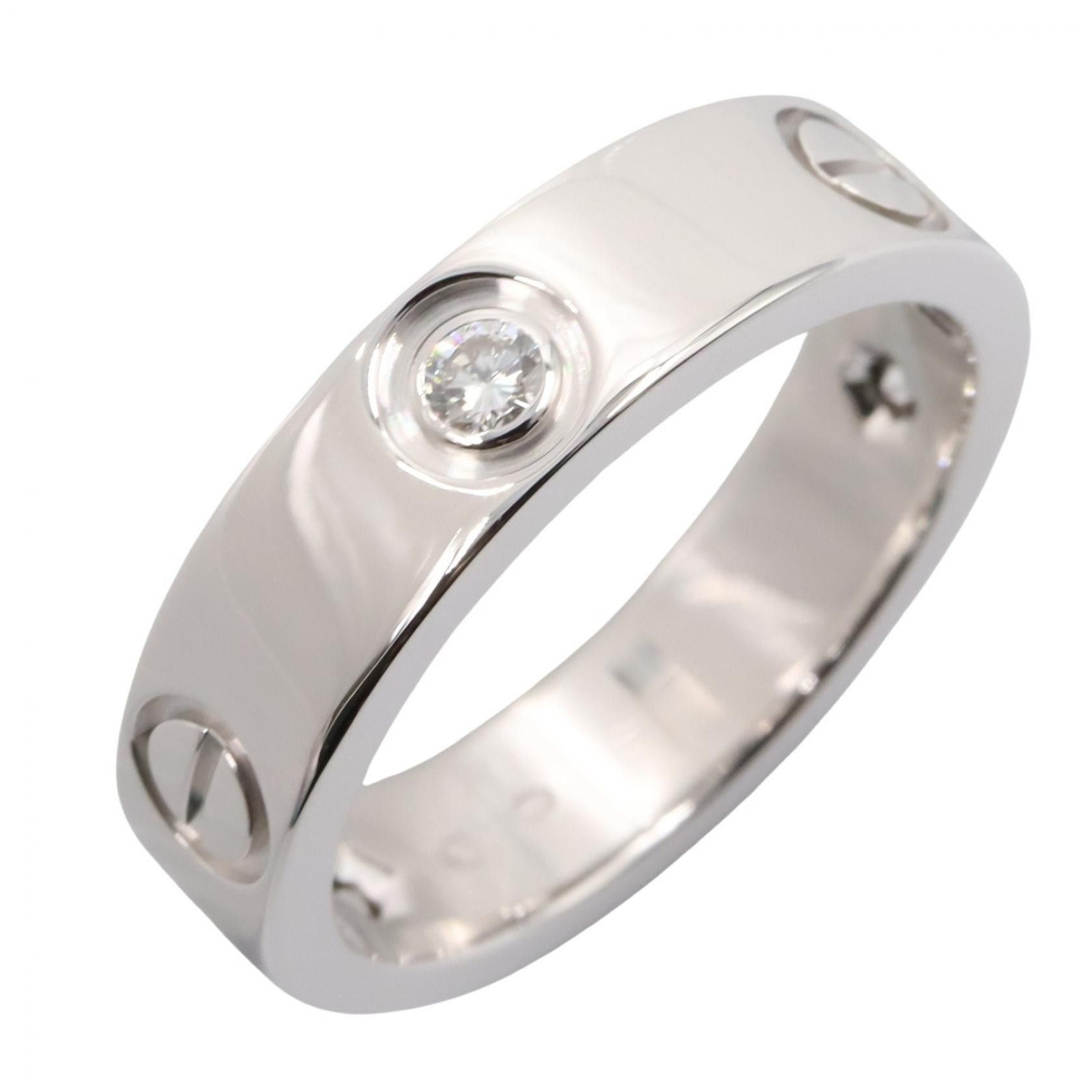 Cartier Cartier Cartier Love Au750 White Gold Diamond Ring Size 15 Precious Metal Ring DUTY FREE for USA Size ONE SIZE - 1 Thumbnail
