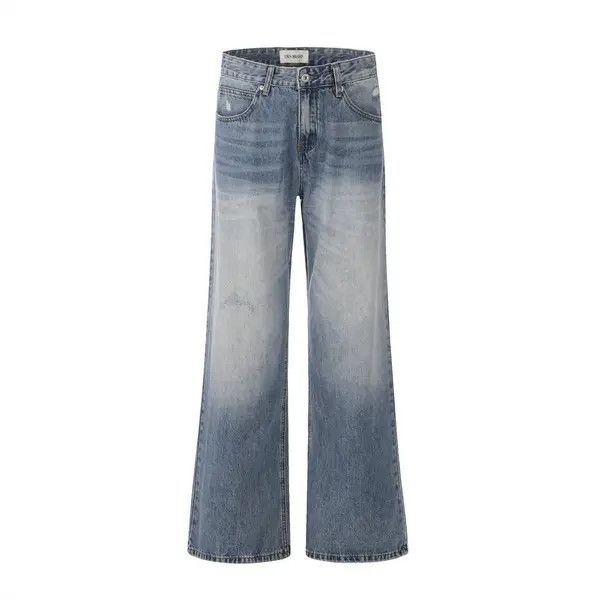 Japanese Brand Jun Washed gradient men's street fashion casual flared jeans Size US 34 / EU 50 - 1 Thumbnail