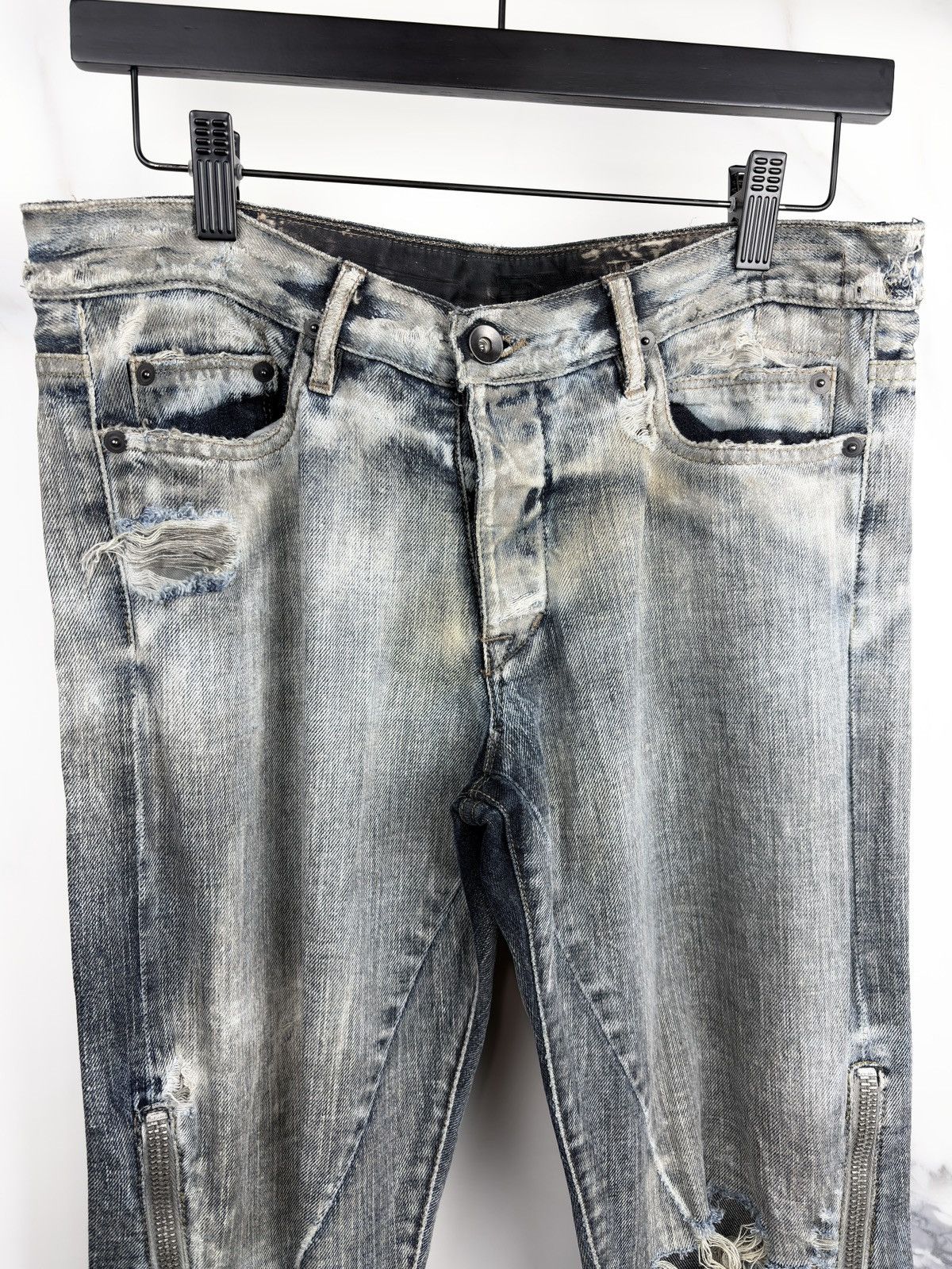 Rick Owens FW08 Rick Owens Banana Cut Spiral Denim Jeans Dust Acid Size US 30 / EU 46 - 3 Thumbnail