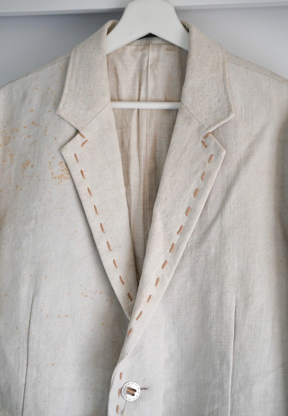 Yohji Yamamoto Yohji Yamamoto 05aw Silver Button Open Thread Sack Suit 2412 Size 42S - 4 Thumbnail