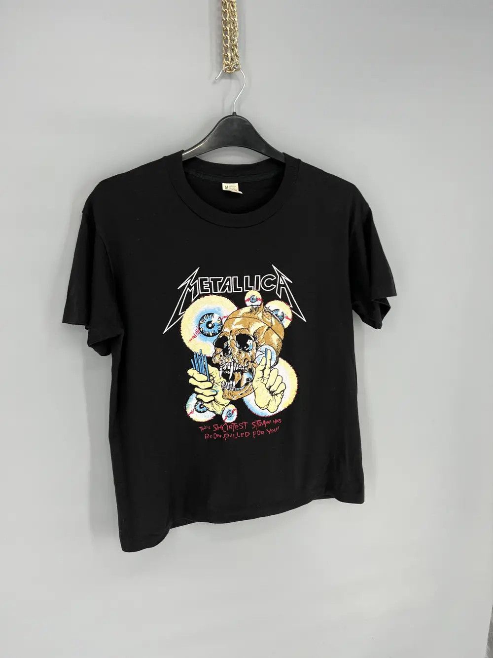Band Tees Vintage 80s Metallica Pushead Shortest Straw Tee one seam Size US M / EU 48-50 / 2 - 2 Thumbnail