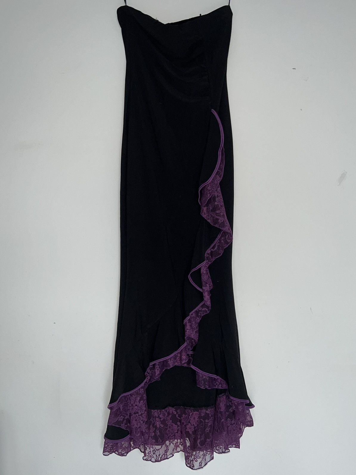 Other Vintage strapless lace ruffle trim dress 🔮🎀 Size S / US 4 / IT 40 - 10 Thumbnail