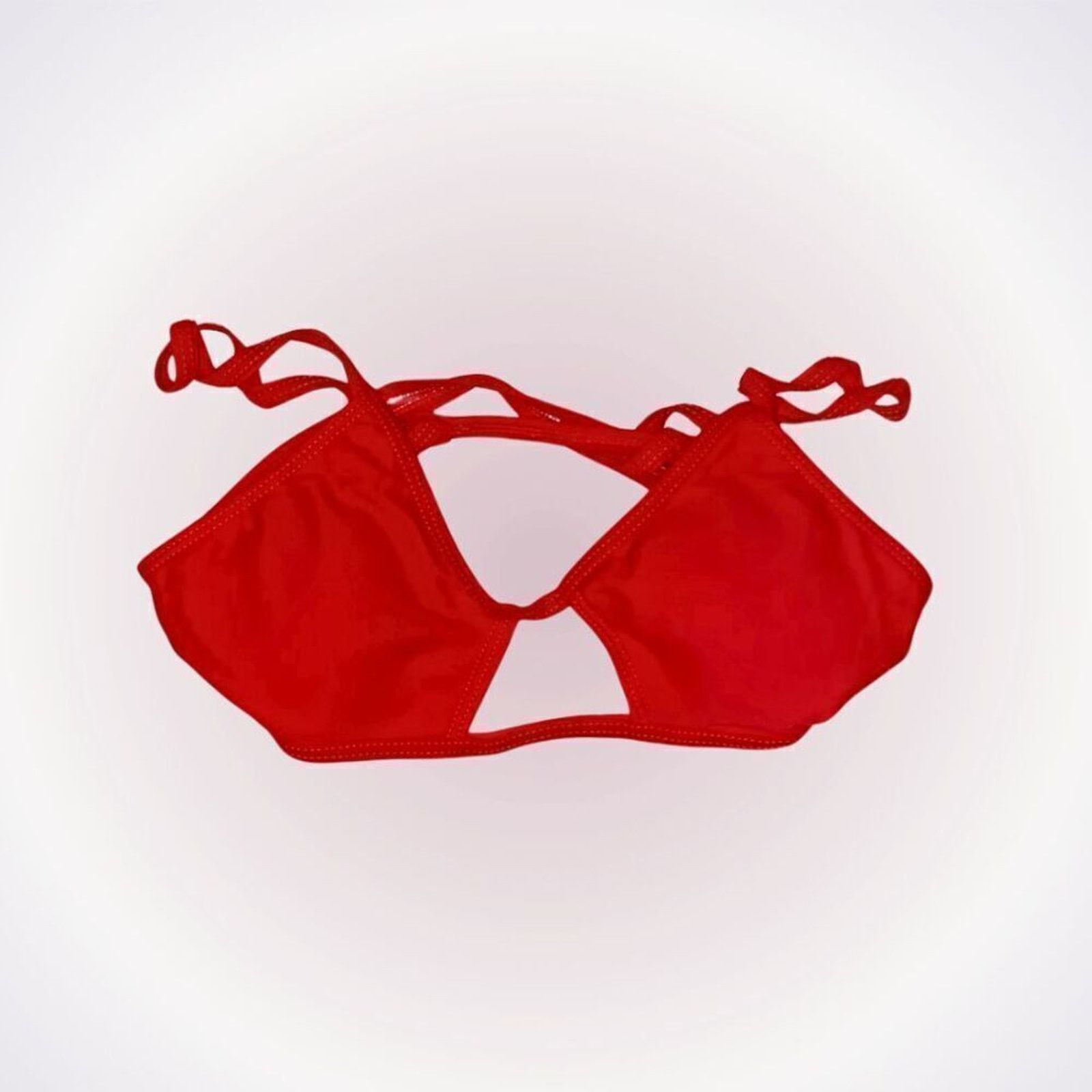 Other Red Peek-A-Boo Bikini Swimsuit Top | Sz S Size S / US 4 / IT 40 - 1 Thumbnail