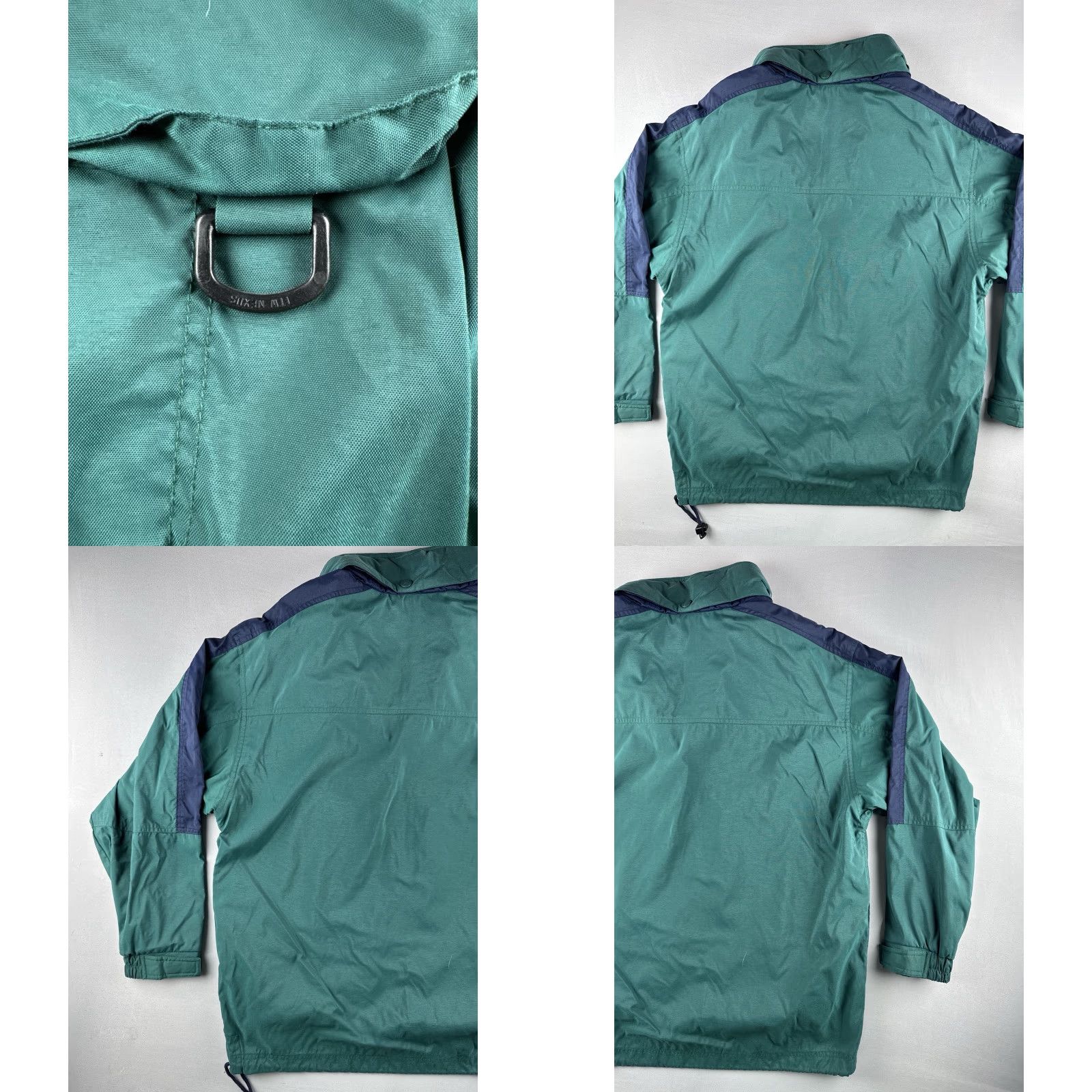 Eddie Bauer VINTAGE Eddie Bauer EBTEK Anorak Jacket Stowaway Hood Teal Small Mens Jacket Size US S / EU 44-46 / 1 - 8 Thumbnail