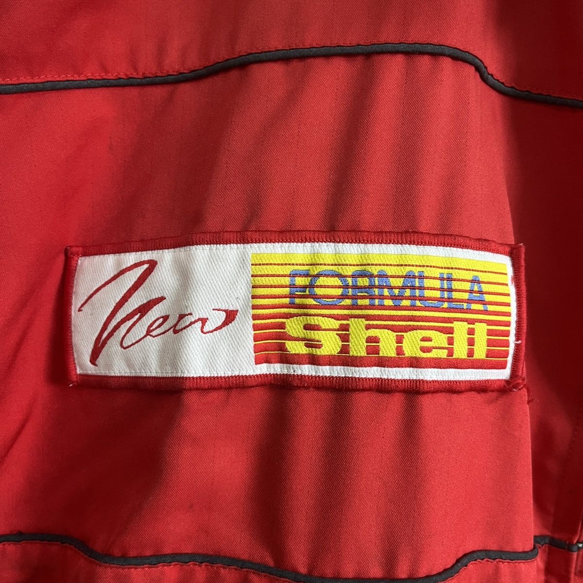 Formula 1 Vintage Japan Formula 1 Shell Workers Dirty Bomber Jacket Size US XL / EU 56 / 4 - 8 Thumbnail