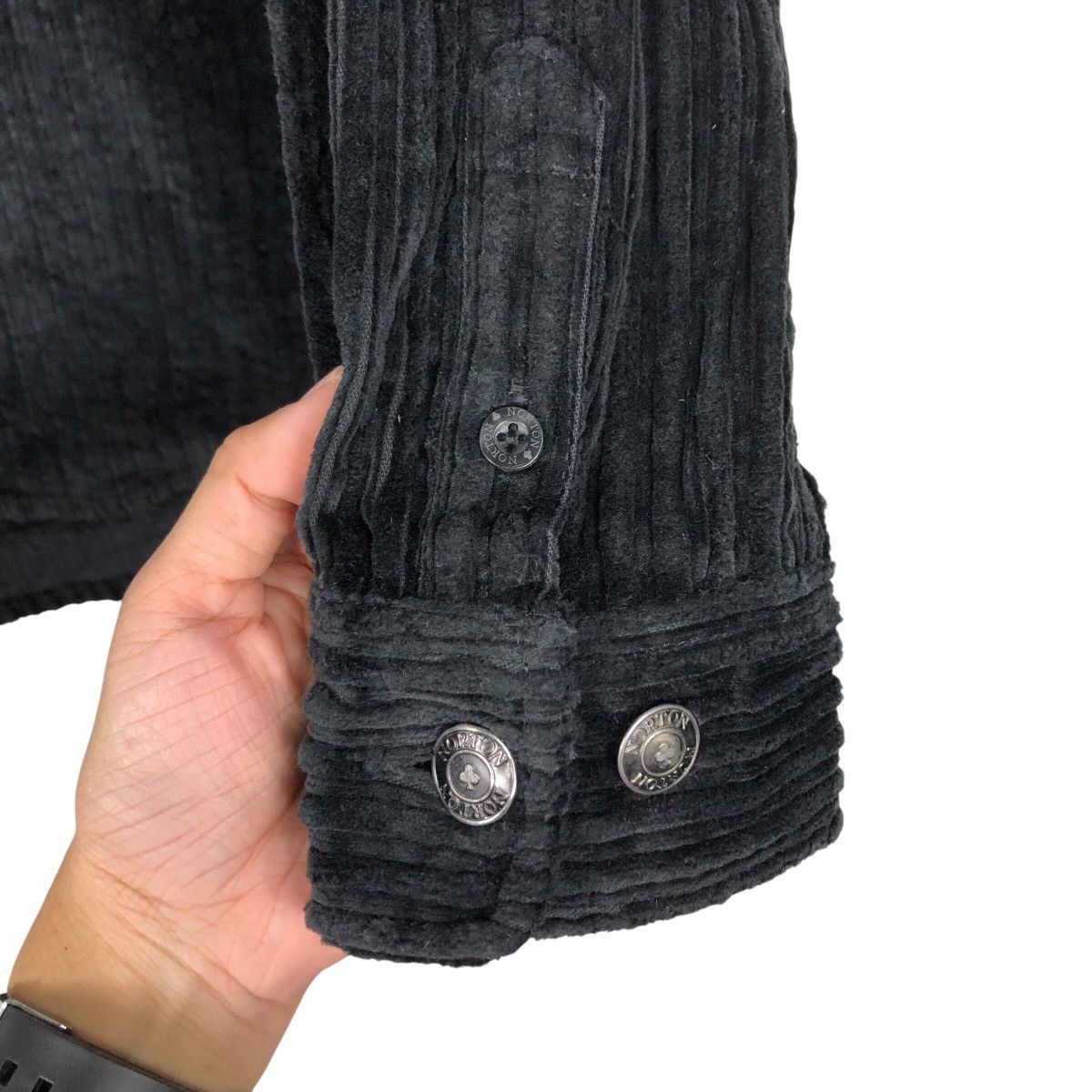 Japanese Brand × Norton 📌Biker Jacket Rich Black Norton Embroidered Big Logo Size US M / EU 48-50 / 2 - 16 Thumbnail
