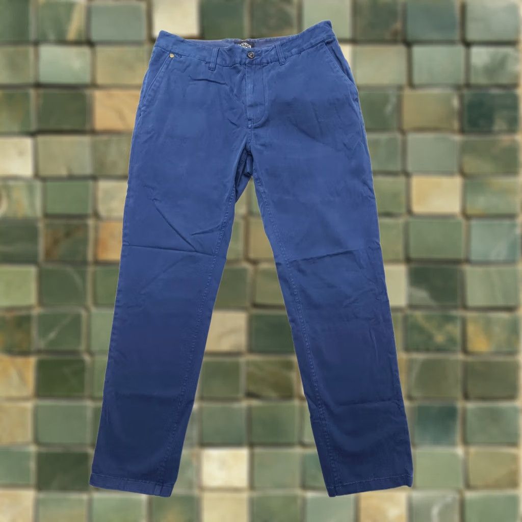 Scotch & Soda Scotch & Soda Pants Mens 33 x 30 Blue Chino Slim Straight Flat Front Twill Cotton Size US 33 - 1 Thumbnail