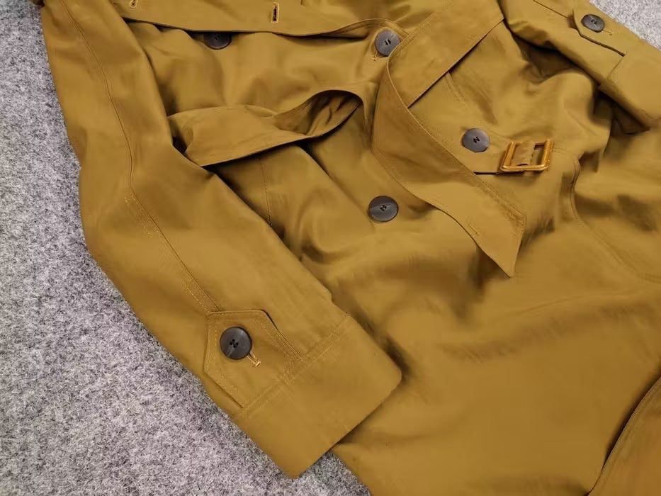 Christian Dior Monsieur Vintage 90's Christian Dior Yellow Gold Trench Coat Jacket Size M / US 6-8 / IT 42-44 - 8 Thumbnail