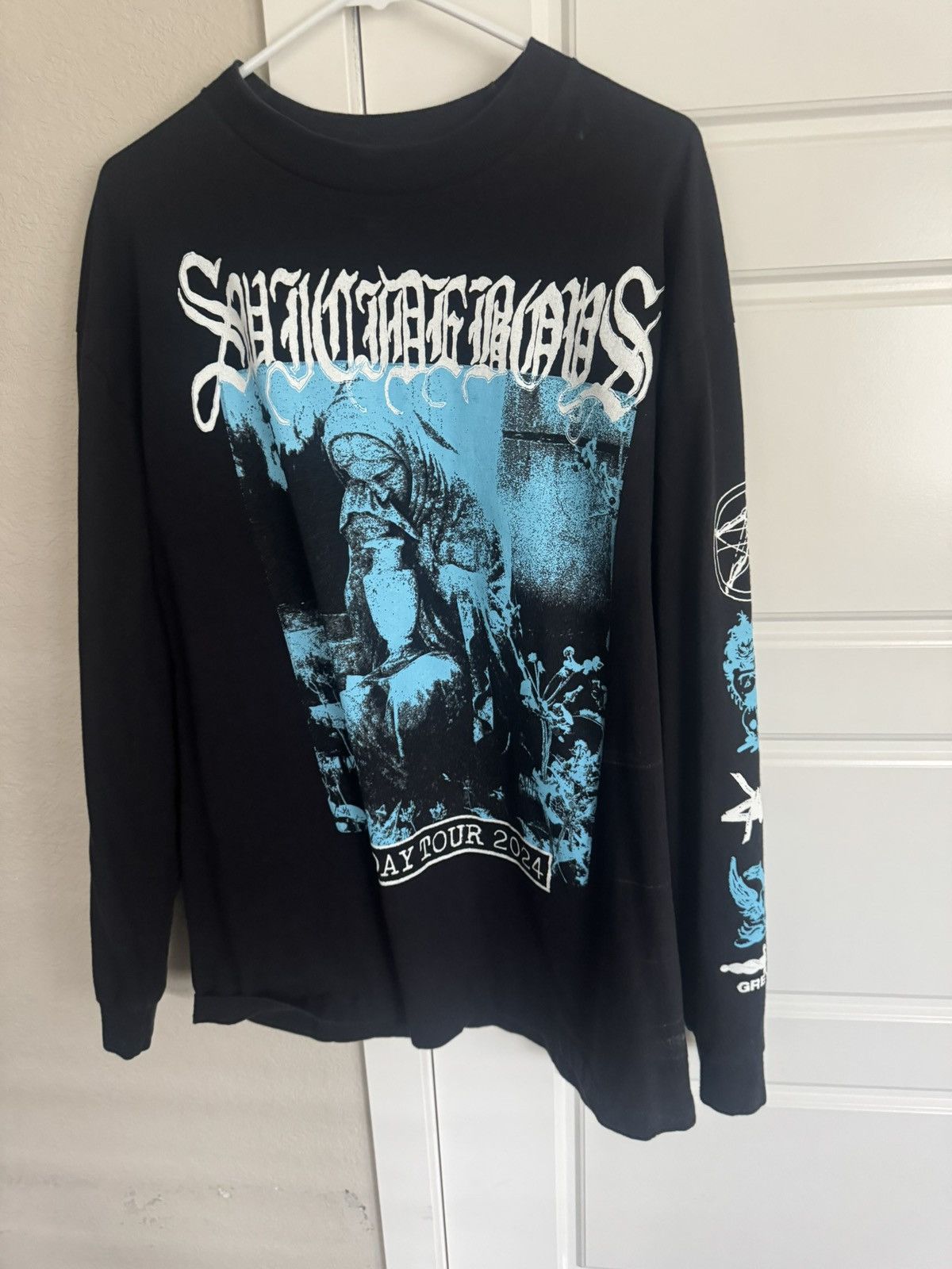 G59 Records $uicideboy$ long sleeve grey day tour tee (yellow