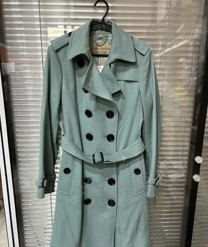 Burberry Burberry Women's Winter Blue Cashmere Coat. Size L / US 10 / IT 46 - 1 Thumbnail