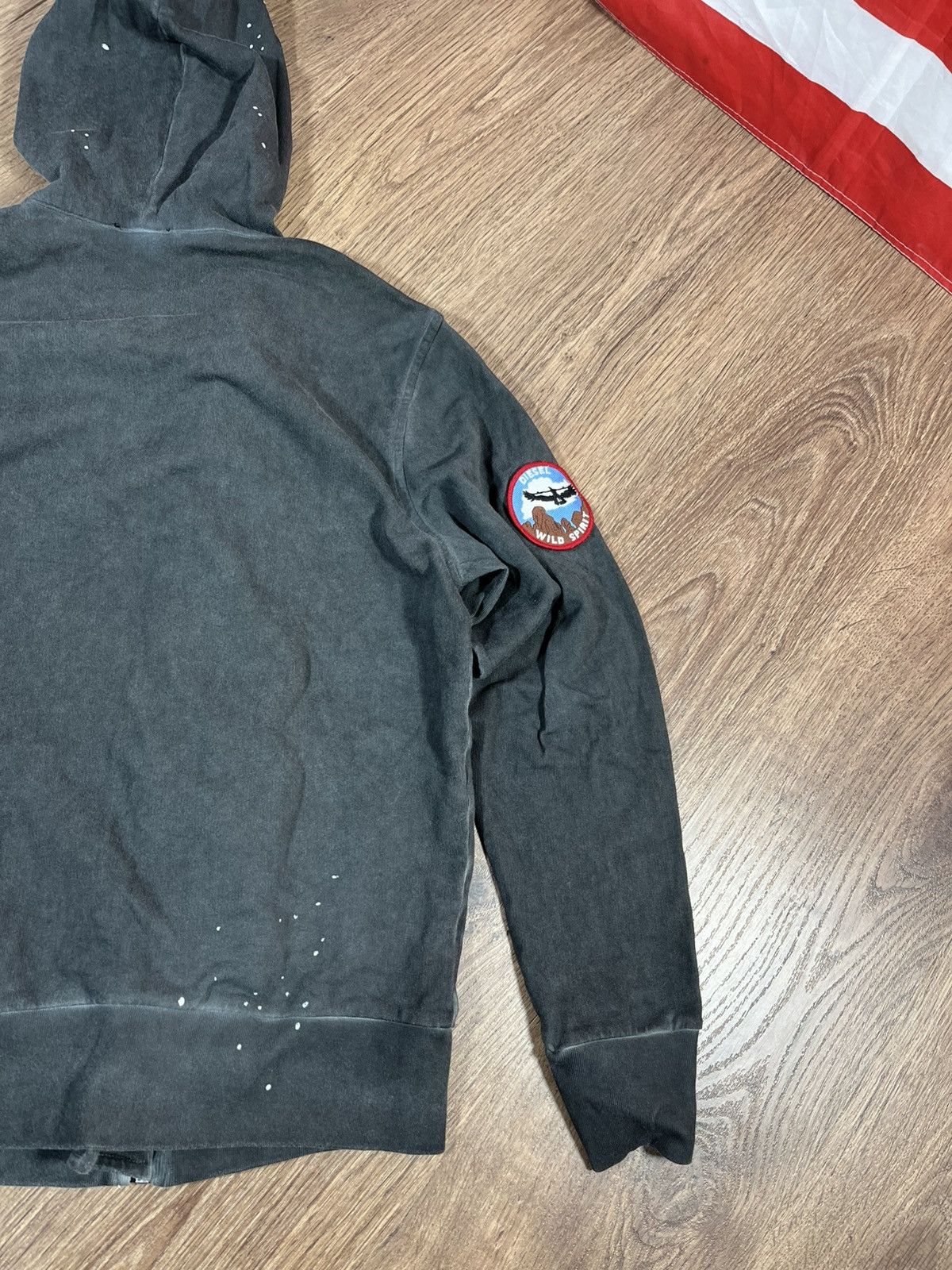 Diesel Vintage Diesel Distressed Zip Hoodie Rare Size US S / EU 44-46 / 1 - 13 Thumbnail
