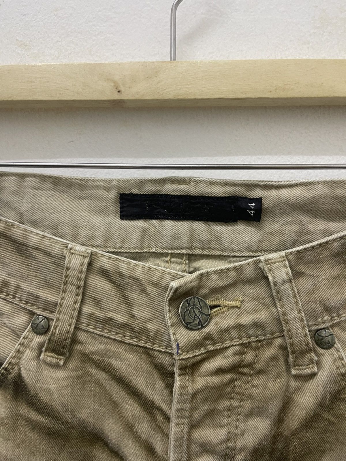 GOSTAR DE FUGA Rare Vintage FUGA Claw Mark Brown Coated Flare Denim Jeans Size US 31 - 5 Thumbnail