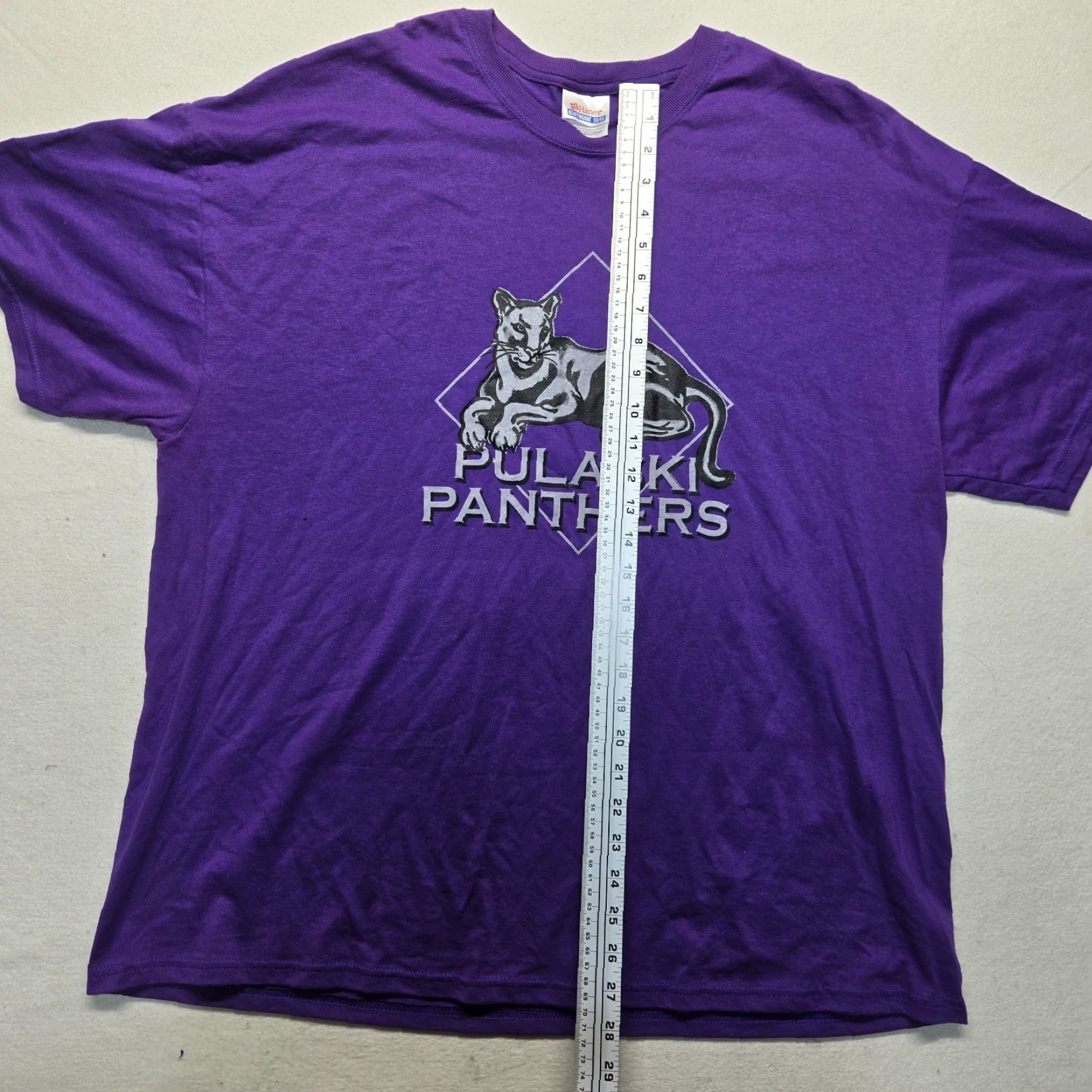 Hanes Hanes Shirt Adult Men's 2XL Purple Pulaski Panthers Virginia VA Tee T-Shirt XXL Size US XXL / EU 58 / 5 - 6 Thumbnail