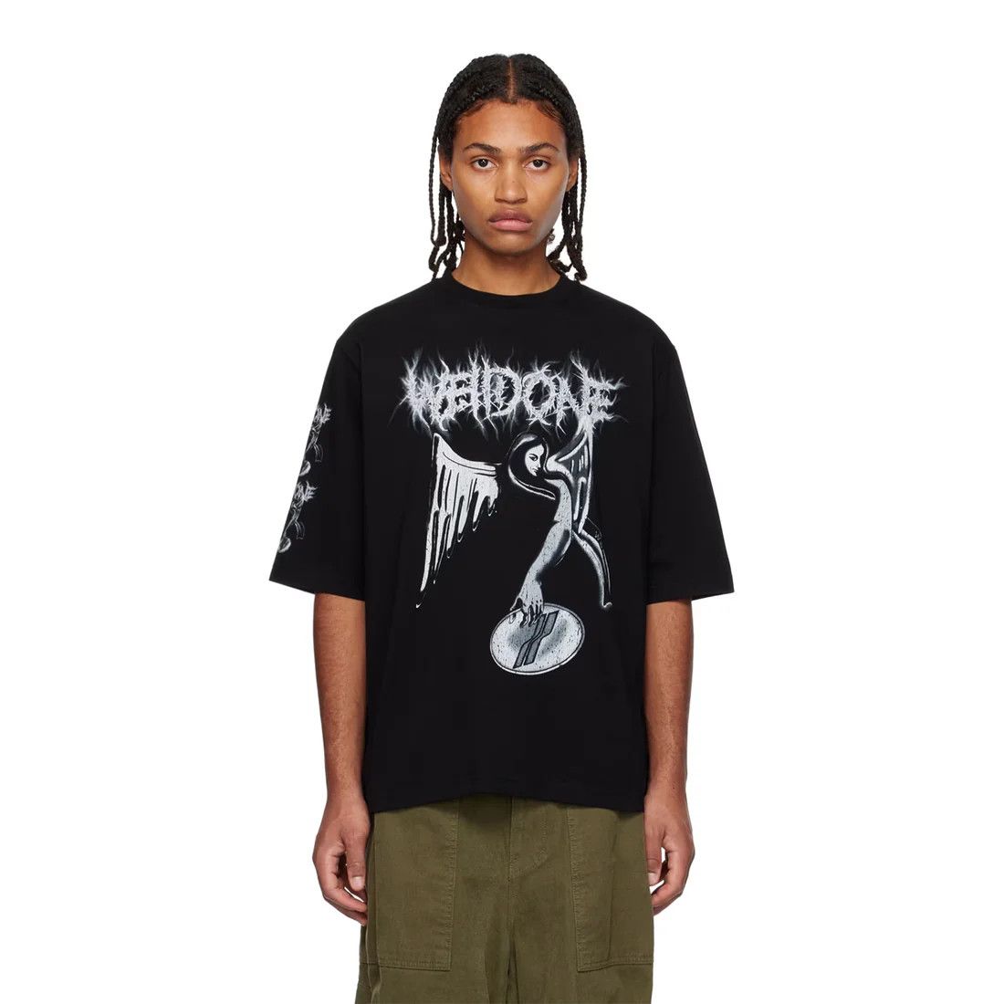WE11DONE o1mris0824 Angel Print T-Shirt in Black Size US S / EU 44-46 / 1 - 5 Thumbnail