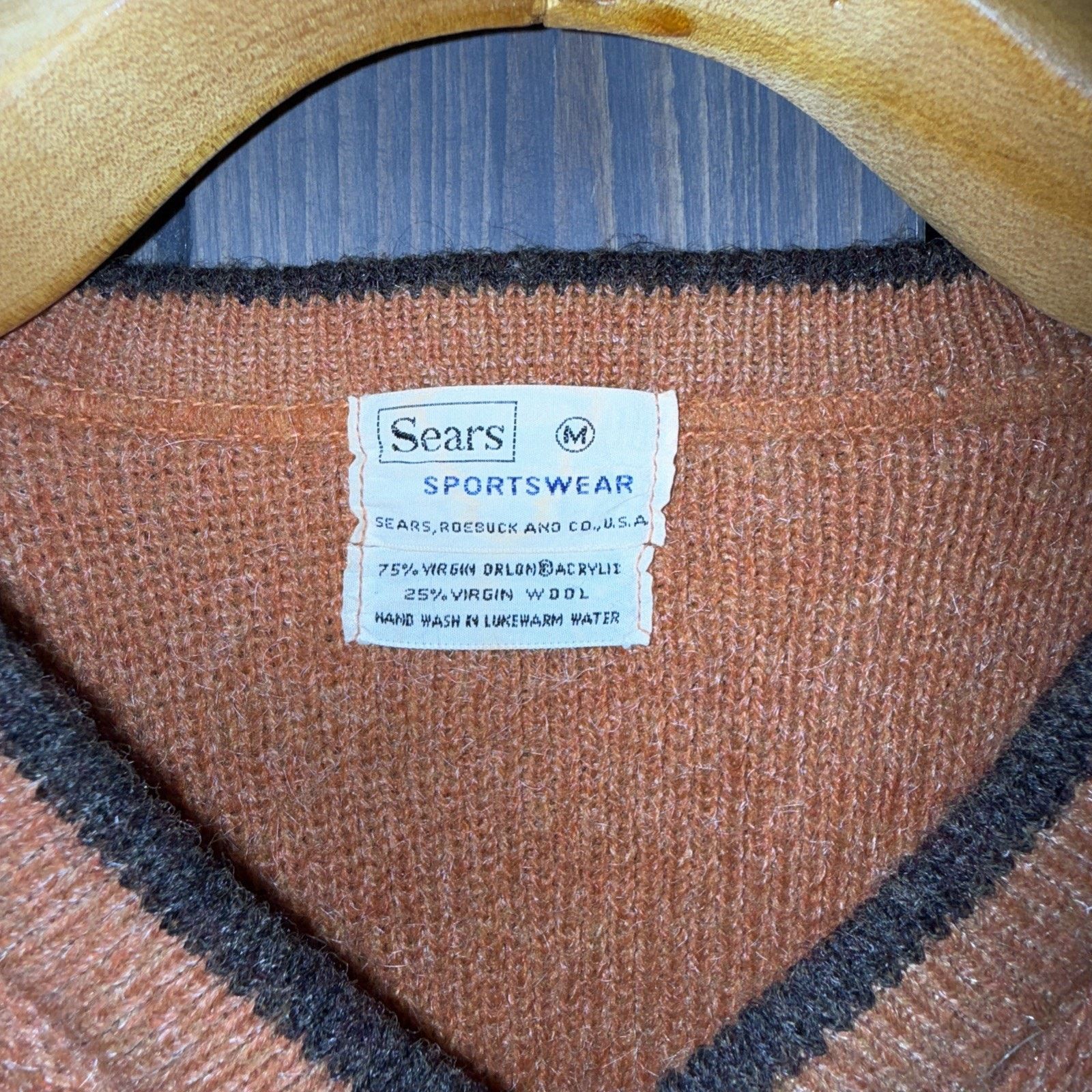 Sears Sears Vintage Wool Blend Men’sSweater Size M Preppy Outdoor Size US M / EU 48-50 / 2 - 3 Thumbnail