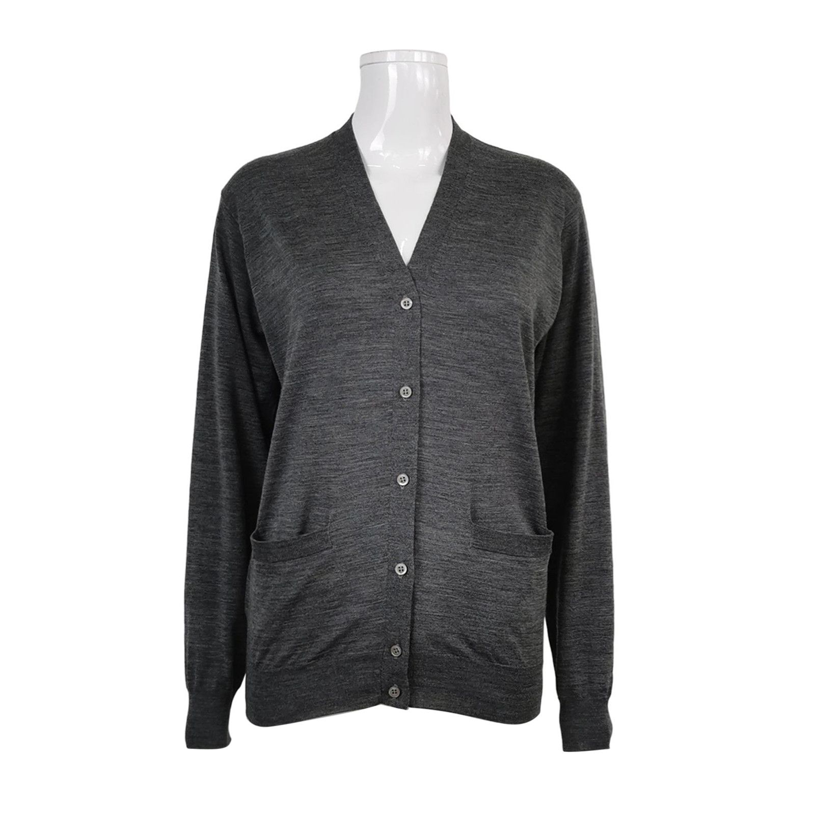Prada Prada Wool V-Neck Cardigan with Buttons 0089 Size S / US 4 / IT 40 - 1 Thumbnail